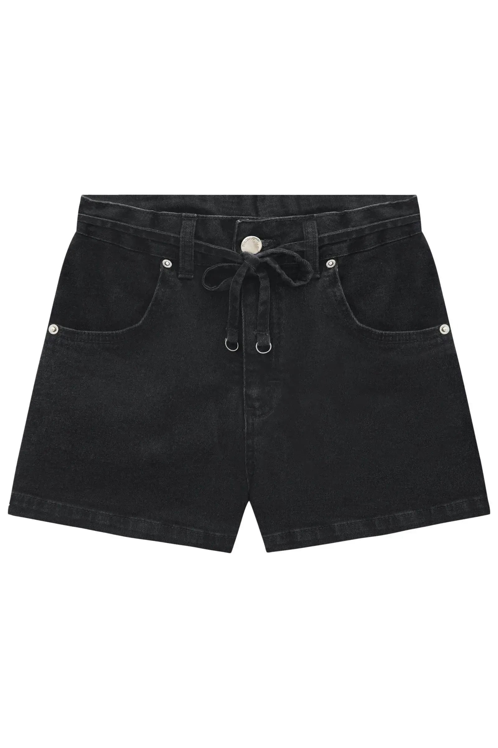 Shorts em Jeans Black com Elastano 95609 Vic&Vicky Teen Menina