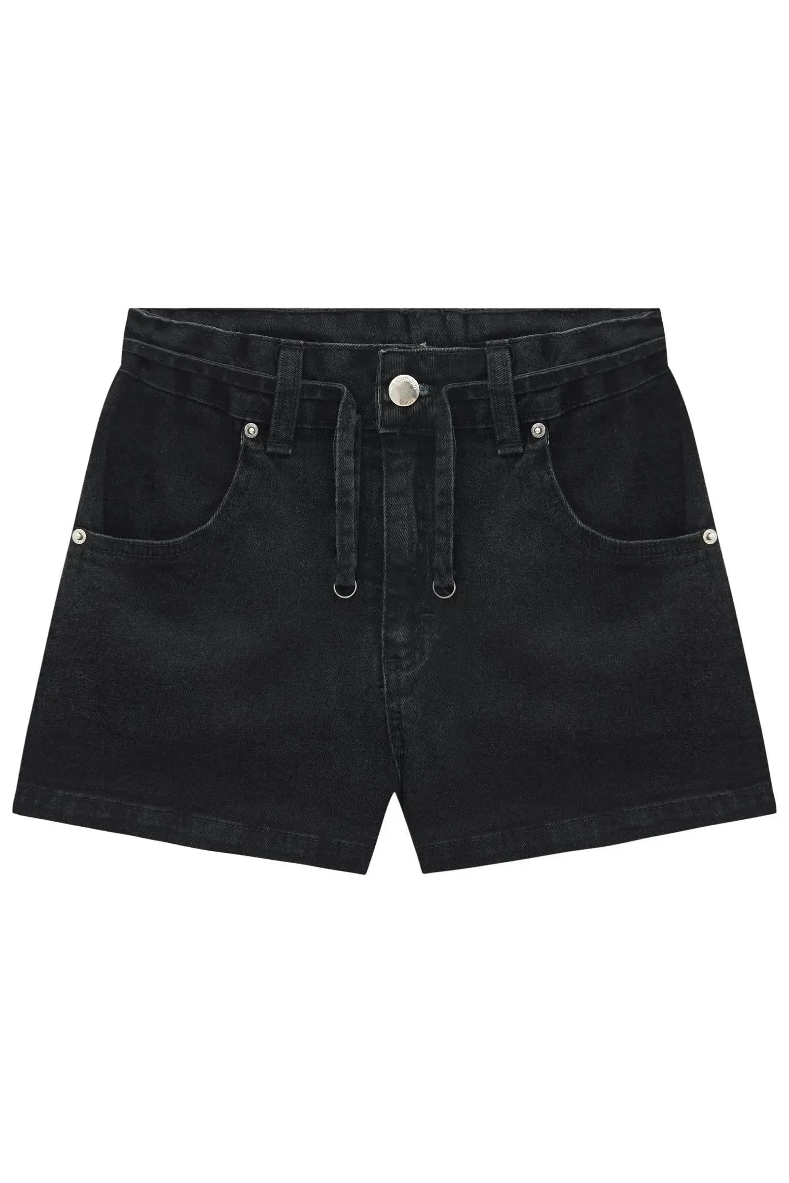 Shorts em Jeans Black com Elastano 95609 Vic&Vicky Teen Menina