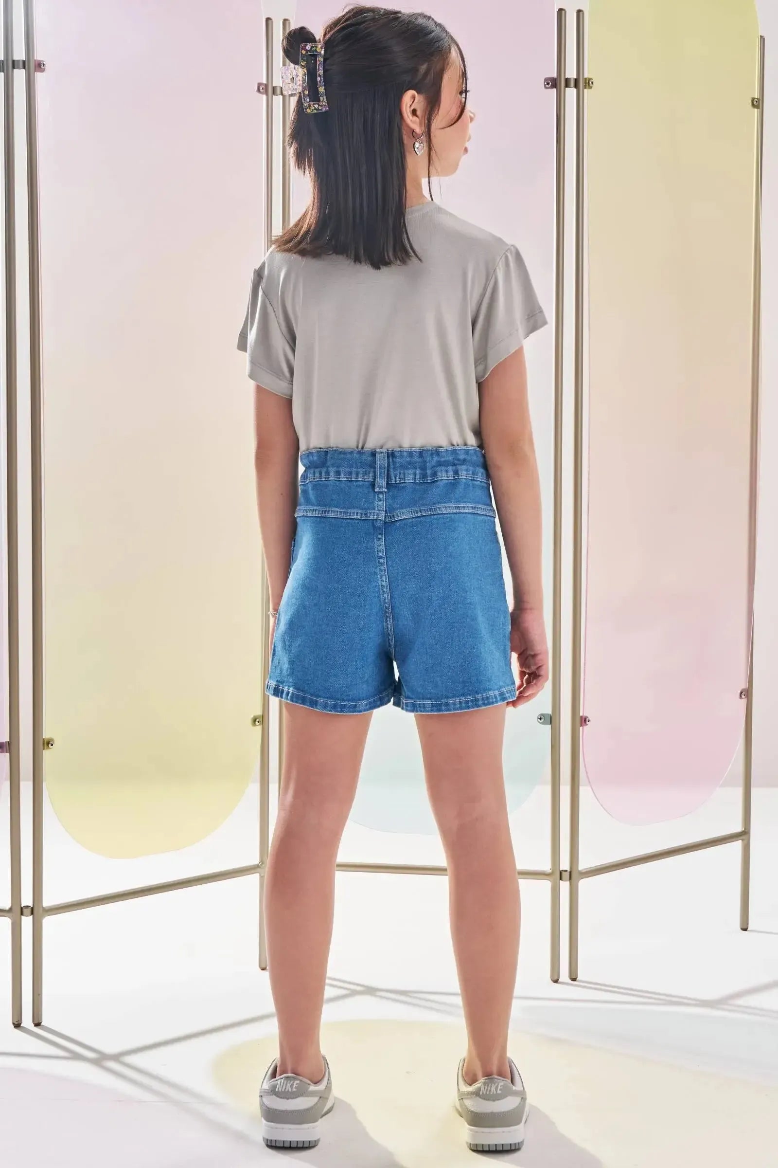 Shorts em Jeans com Elastano 83375 Lilimoon Teen Menina