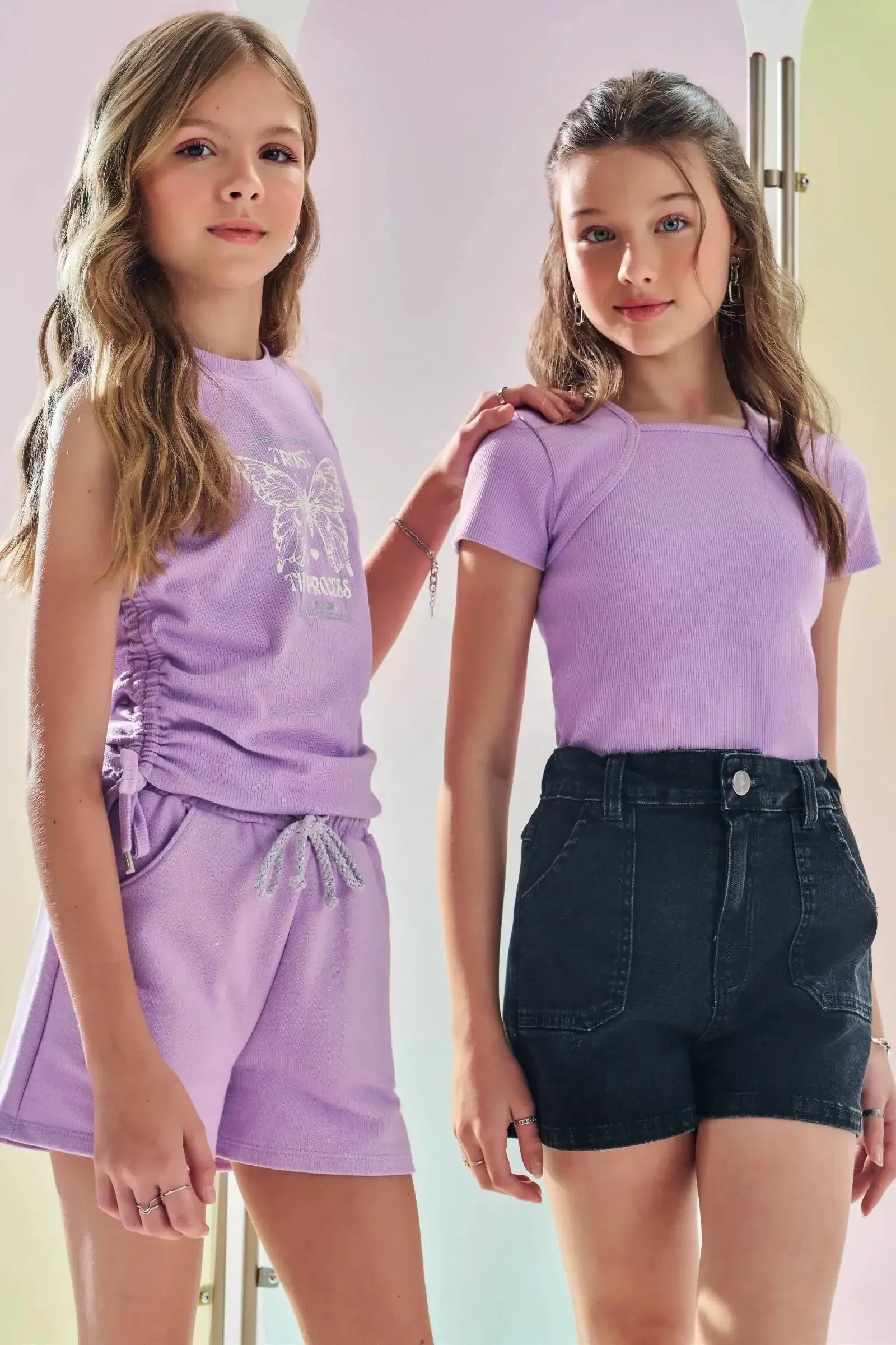 Shorts em Jeans com Elastano 83375 Lilimoon Teen Menina