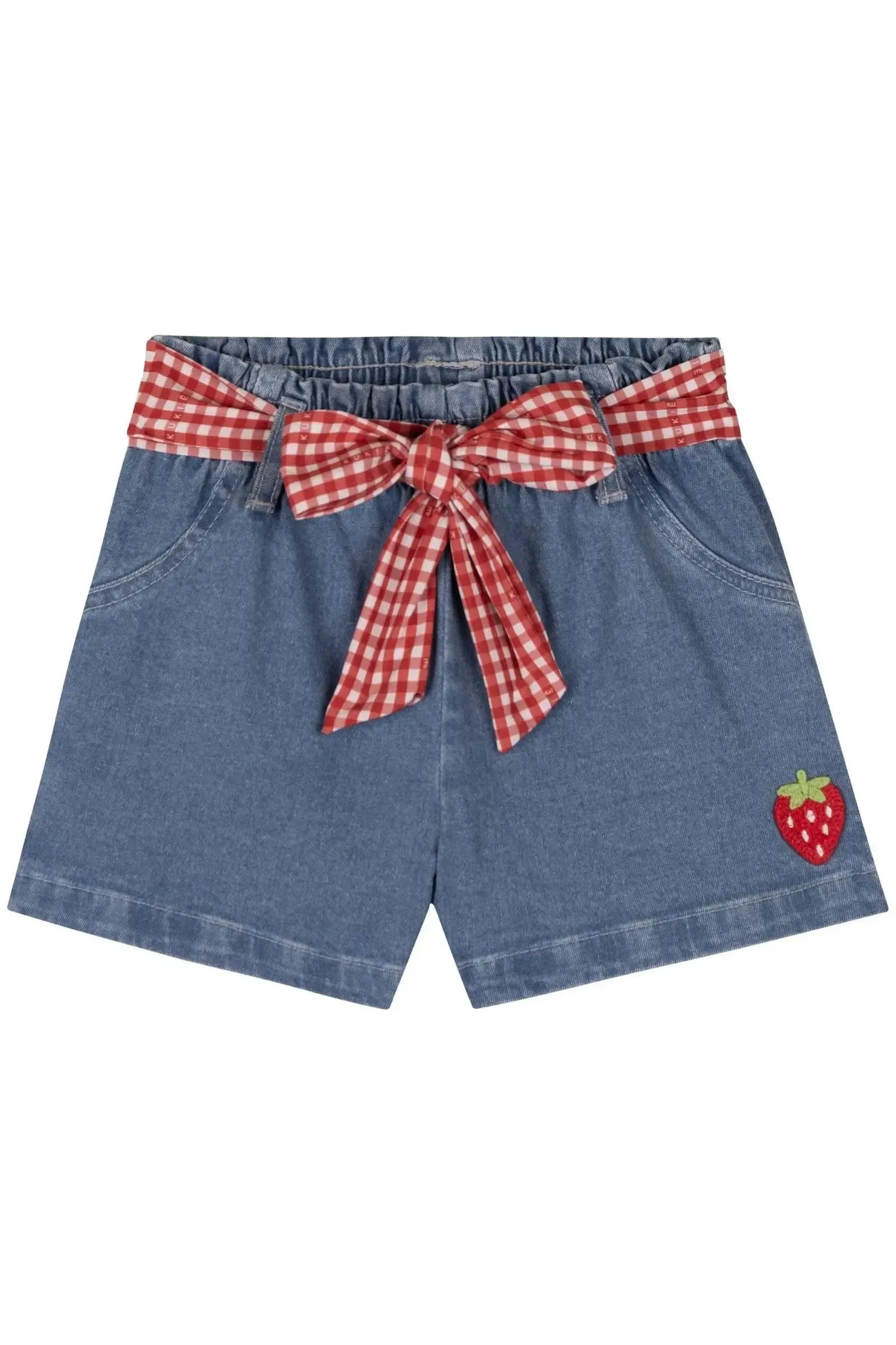 Shorts em Jeans com Elastano 83796 Kukiê Infantil Menina