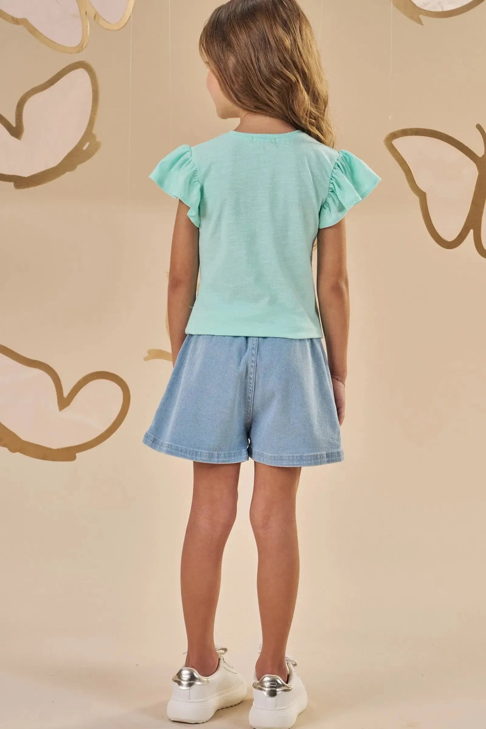 Shorts em Jeans com Elastano 88117 Infanti Infantil Menina