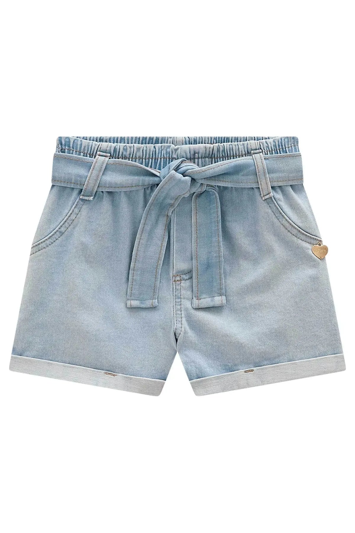 Shorts em Jeans com Elastano 98350 Infanti Infantil Menina