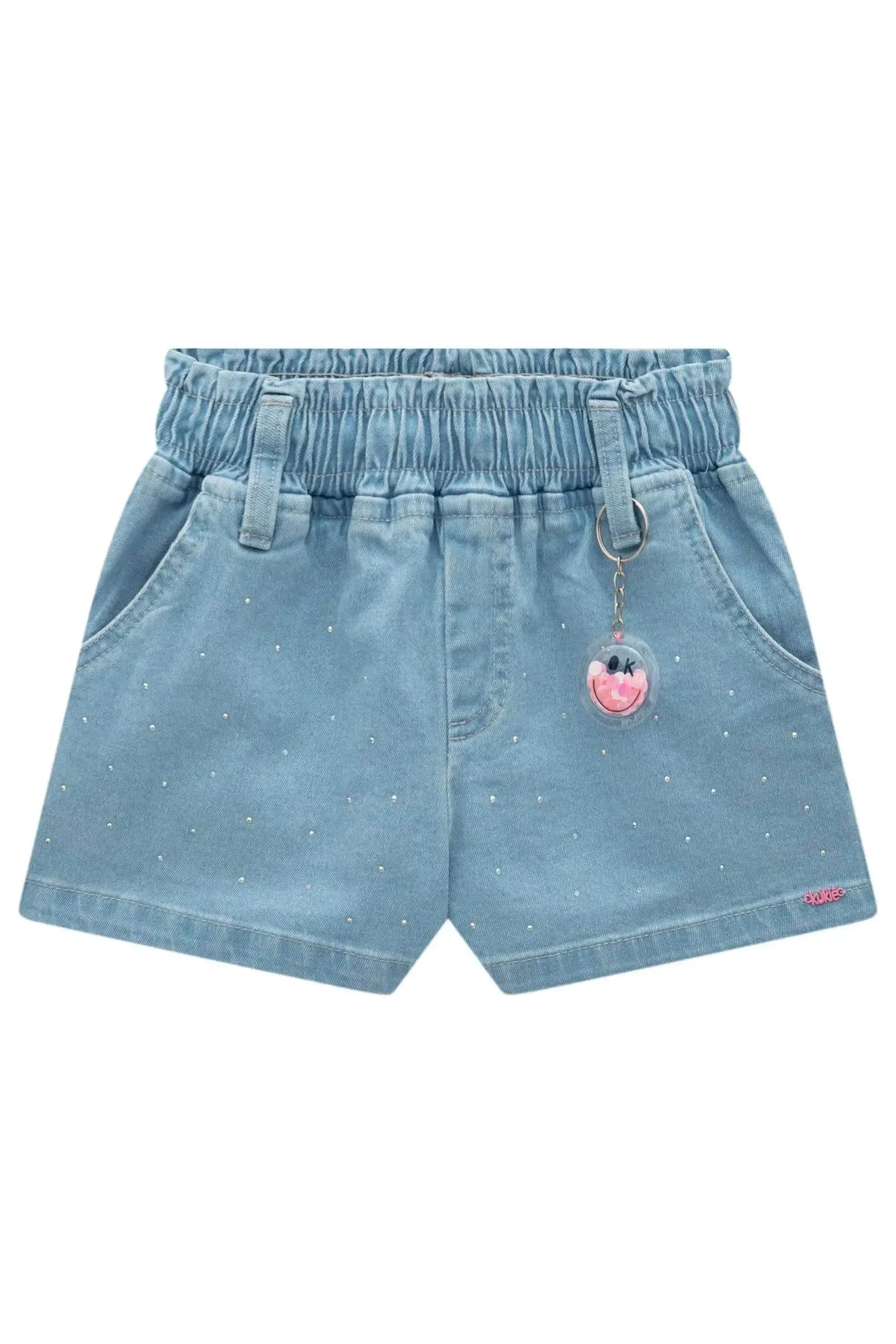 Shorts em Jeans com Elastano 98449 Kukiê Infantil Menina