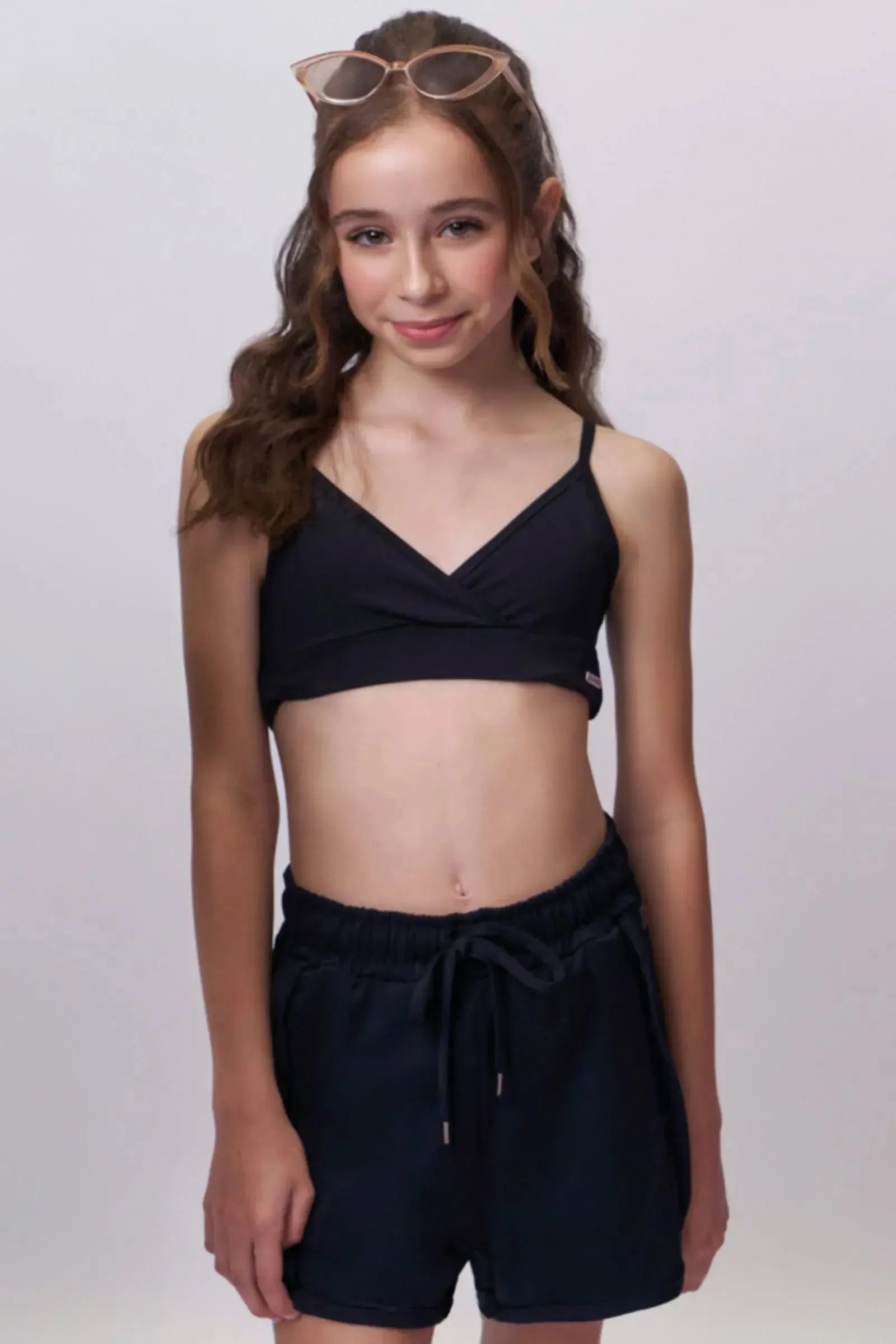 Shorts em Malha Poliamida UV50 96264 Vic&Vicky Teen Menina