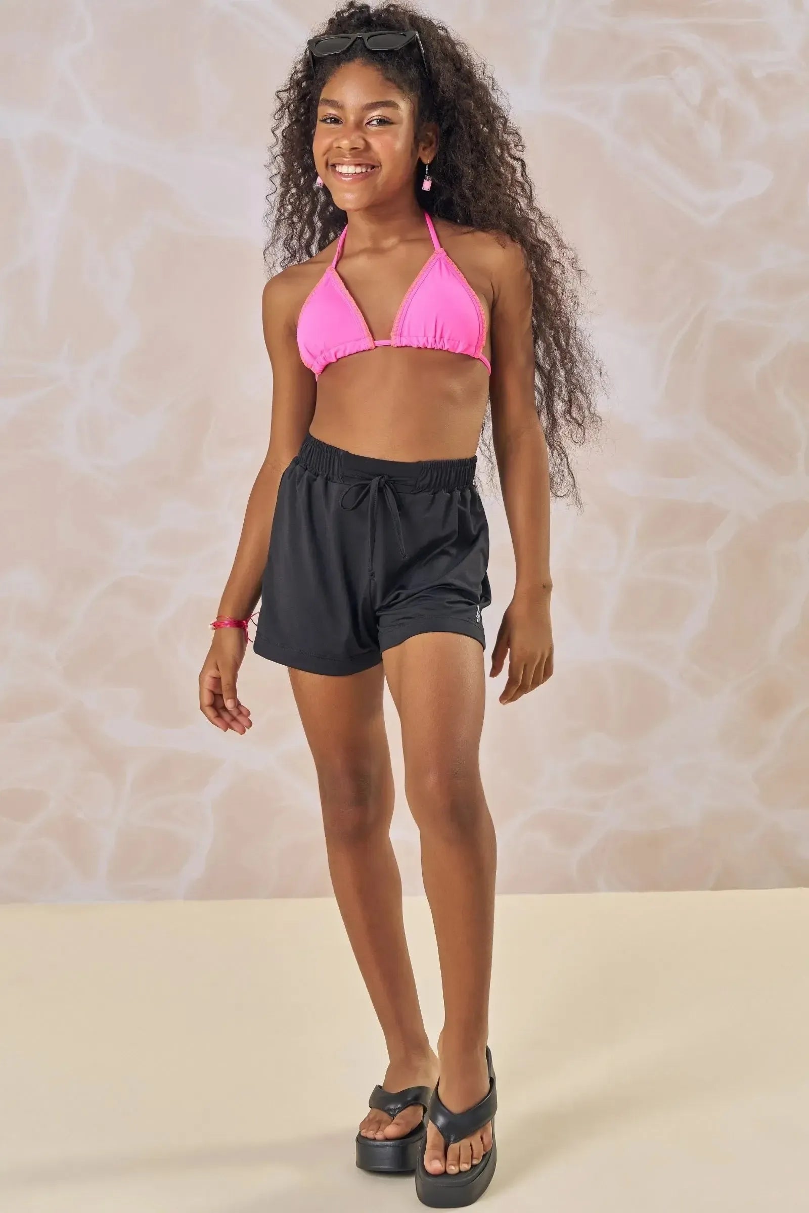 Shorts em Malha UV Dry 50+ 84996 Lilimoon Teen Menina