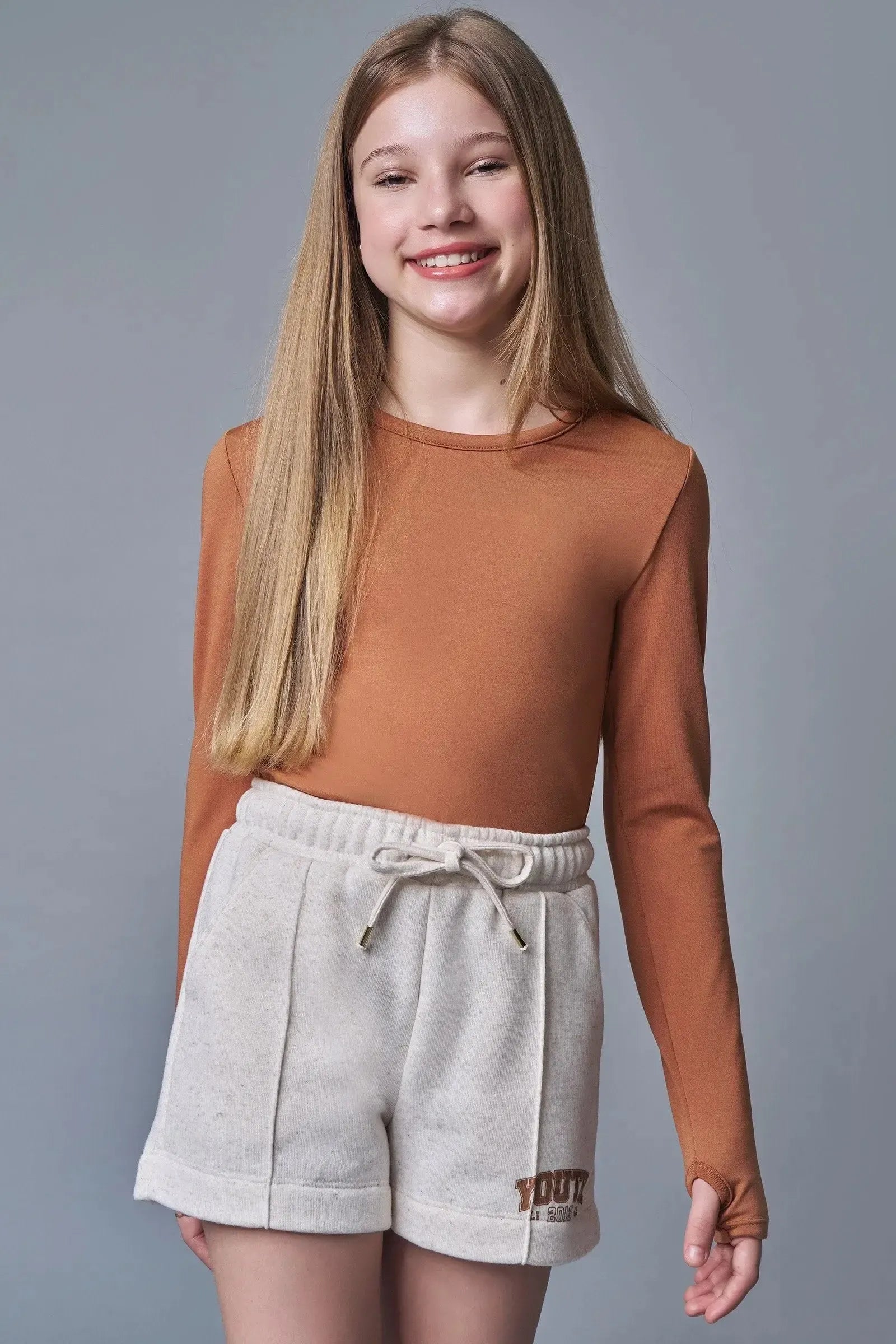Shorts em Moletom sem Pelúcia 89969 Lilimoon Teen Menina