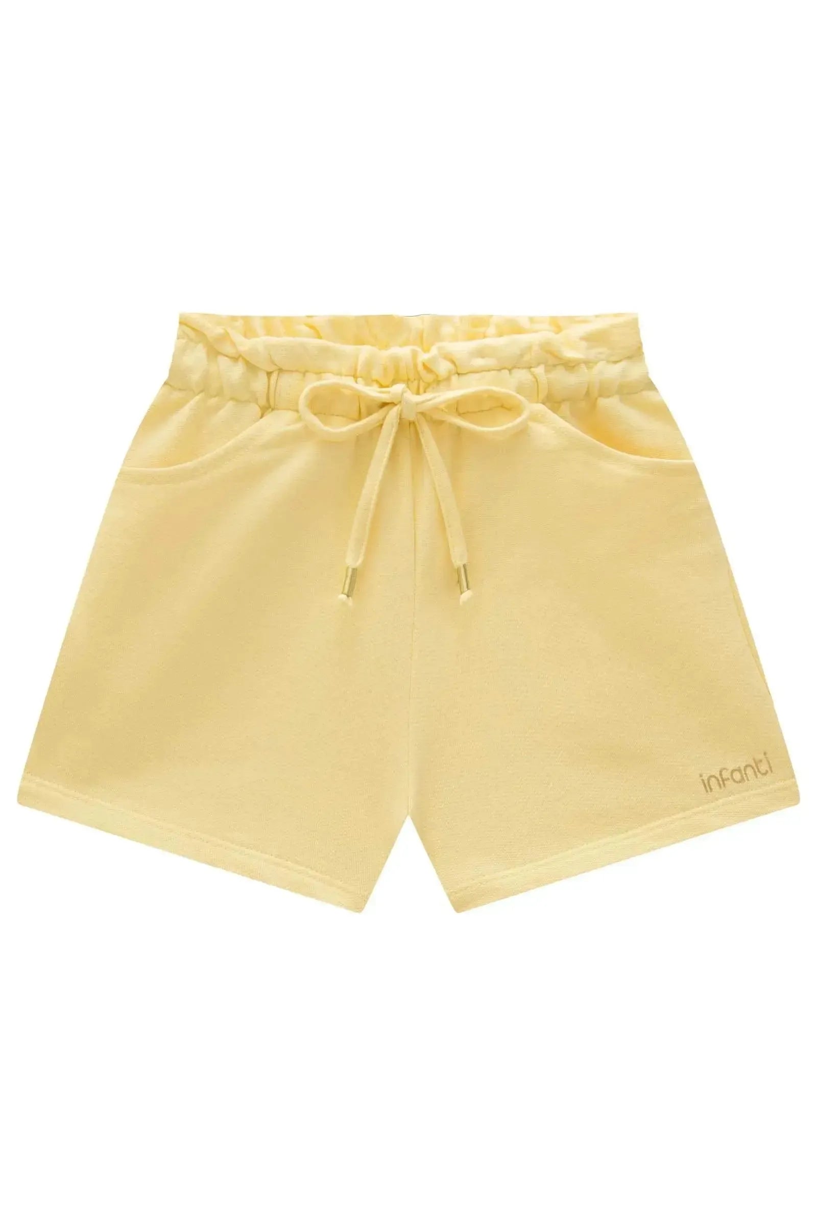 Shorts em Moletom sem Pelúcia 94374 Infanti Infantil Menina