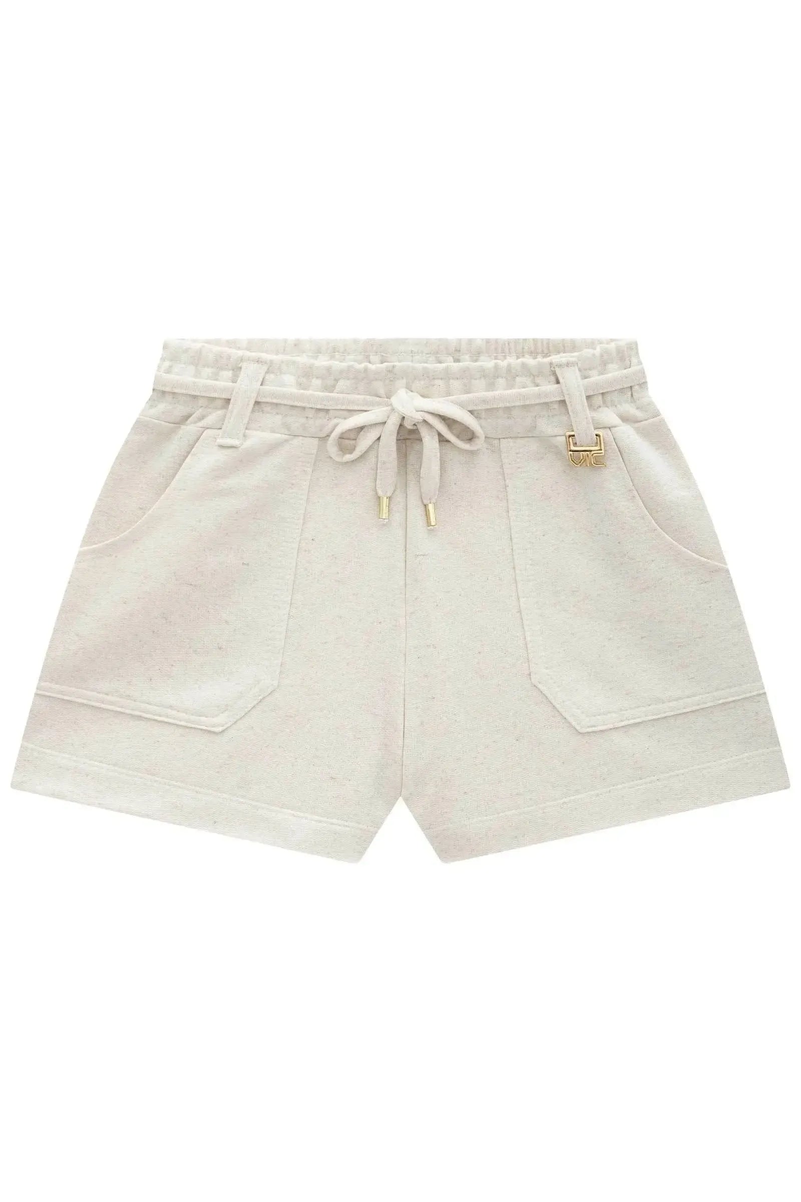 Shorts em Moletom sem Pelúcia 95345 Vic&Vicky Teen Menina