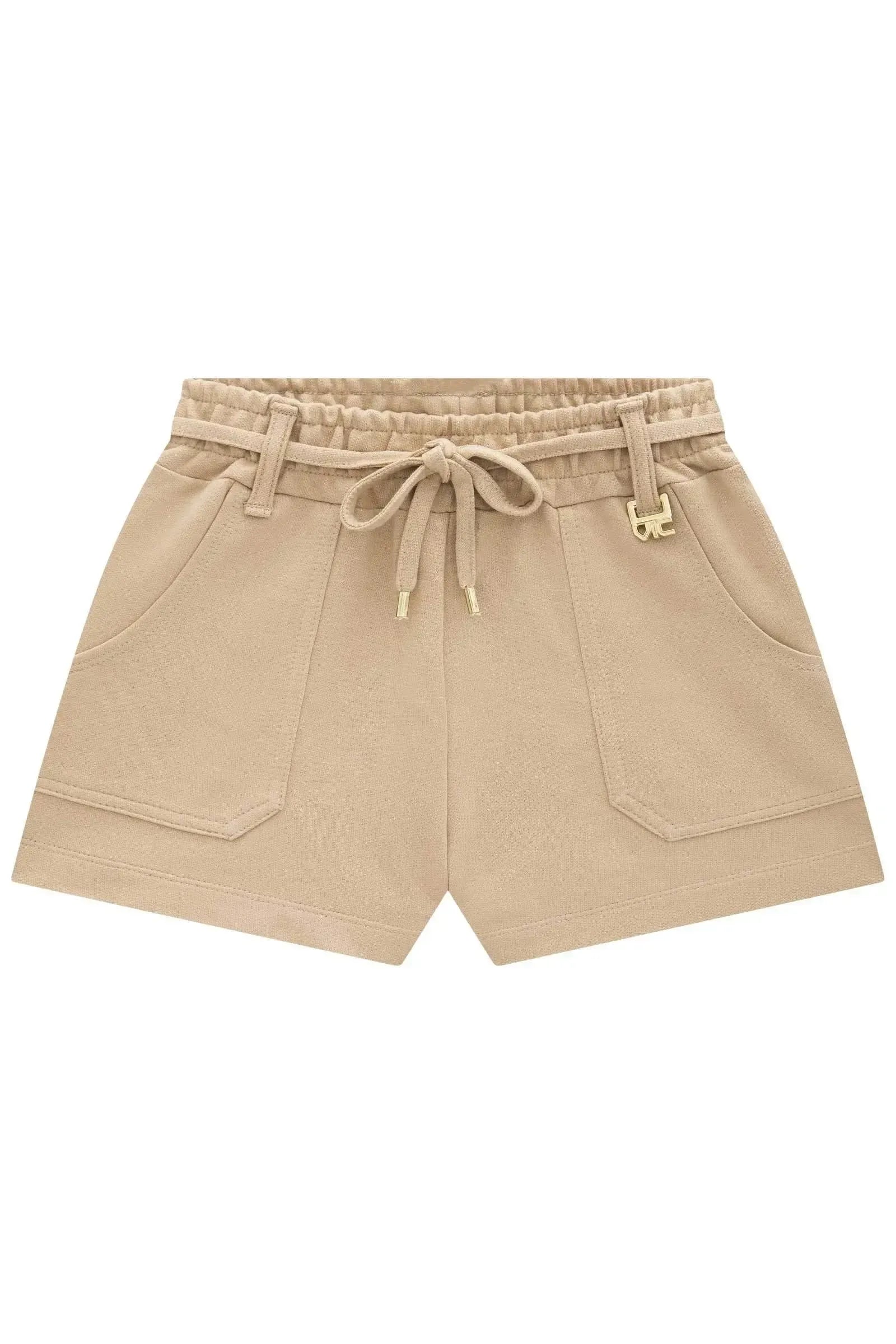 Shorts em Moletom sem Pelúcia 95345 Vic&Vicky Teen Menina