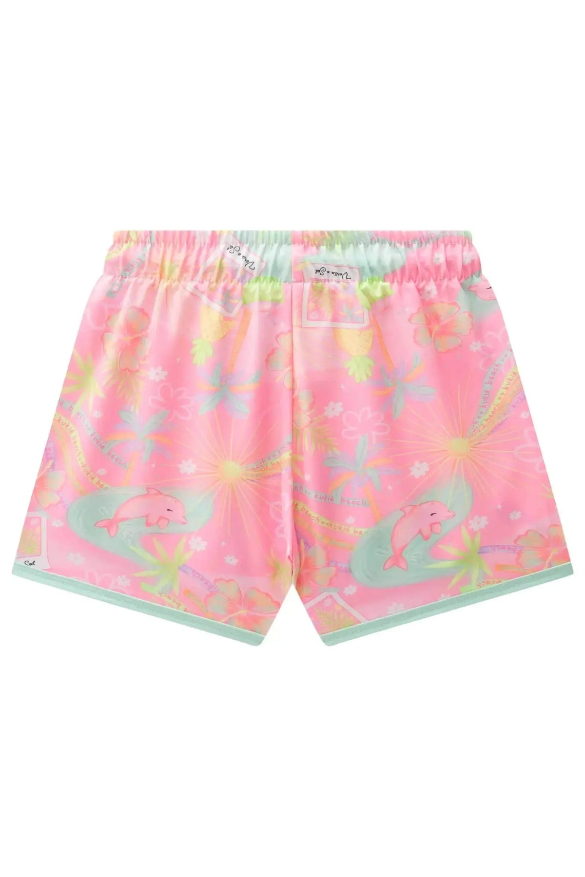 Shorts em Nylon com Elastano 99110 Kukiê Infantil Menina