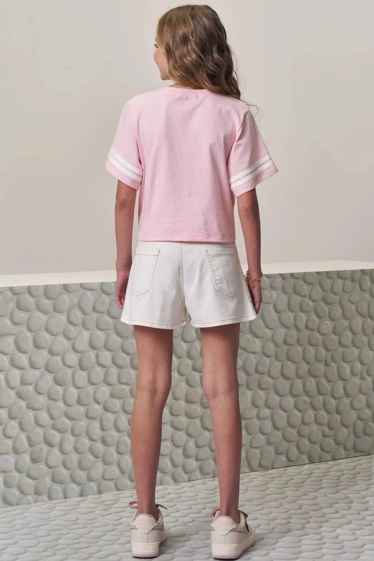 Shorts em Sarja com Elastano 98165 Lilimoon Teen Menina