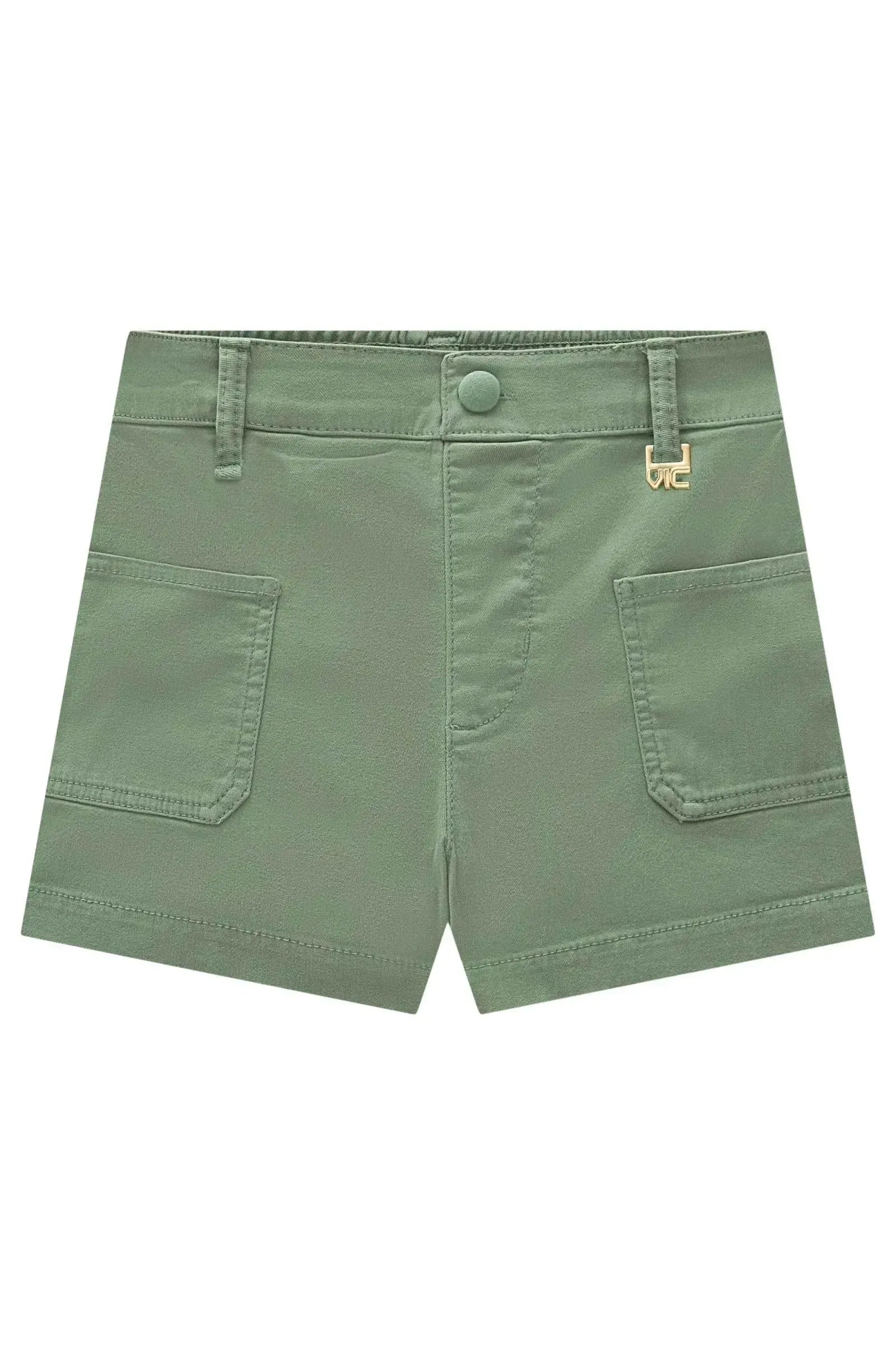 Shorts em Sarja com Elastano 94609 Vic&Vicky Teen Menina