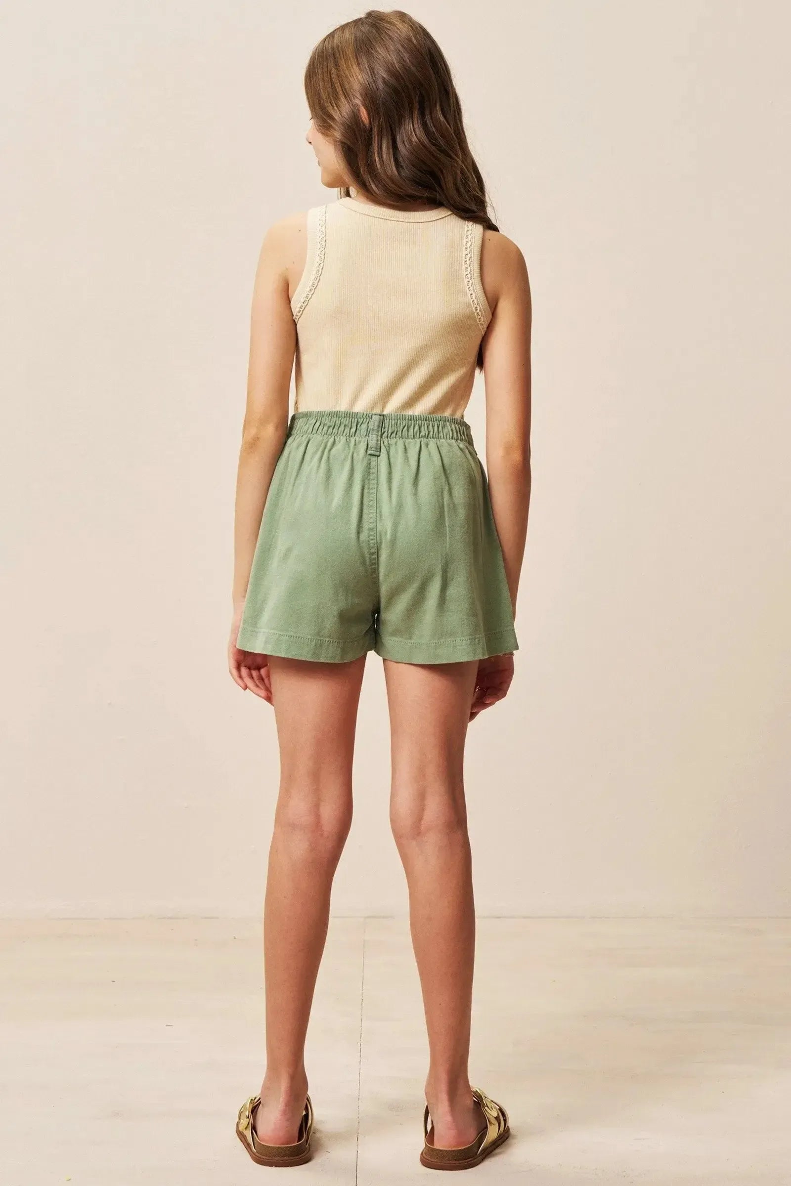 Shorts em Sarja com Elastano 94609 Vic&Vicky Teen Menina