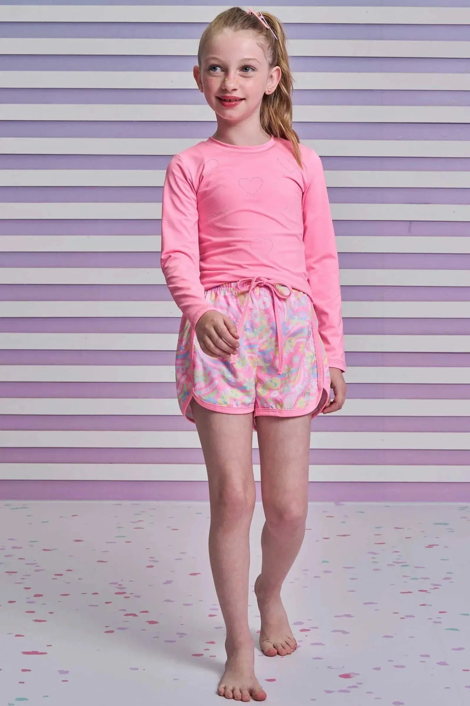 Shorts Saída de Praia em Nylon Ergonomic com Elastano 95913 Infanti Infantil Menina