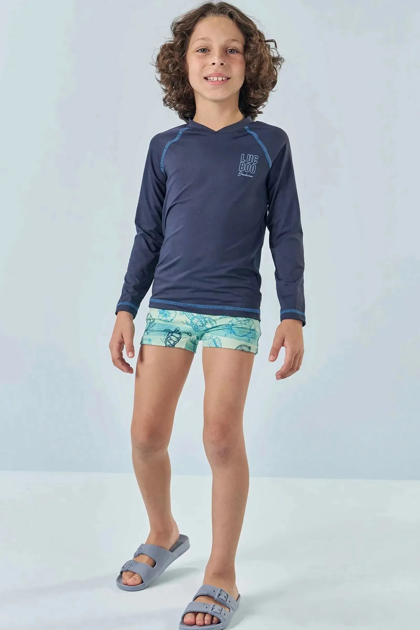 Sunga em Malha UV Dry com Proteção UV 50+ 85528 LucBoo Infantil Menino