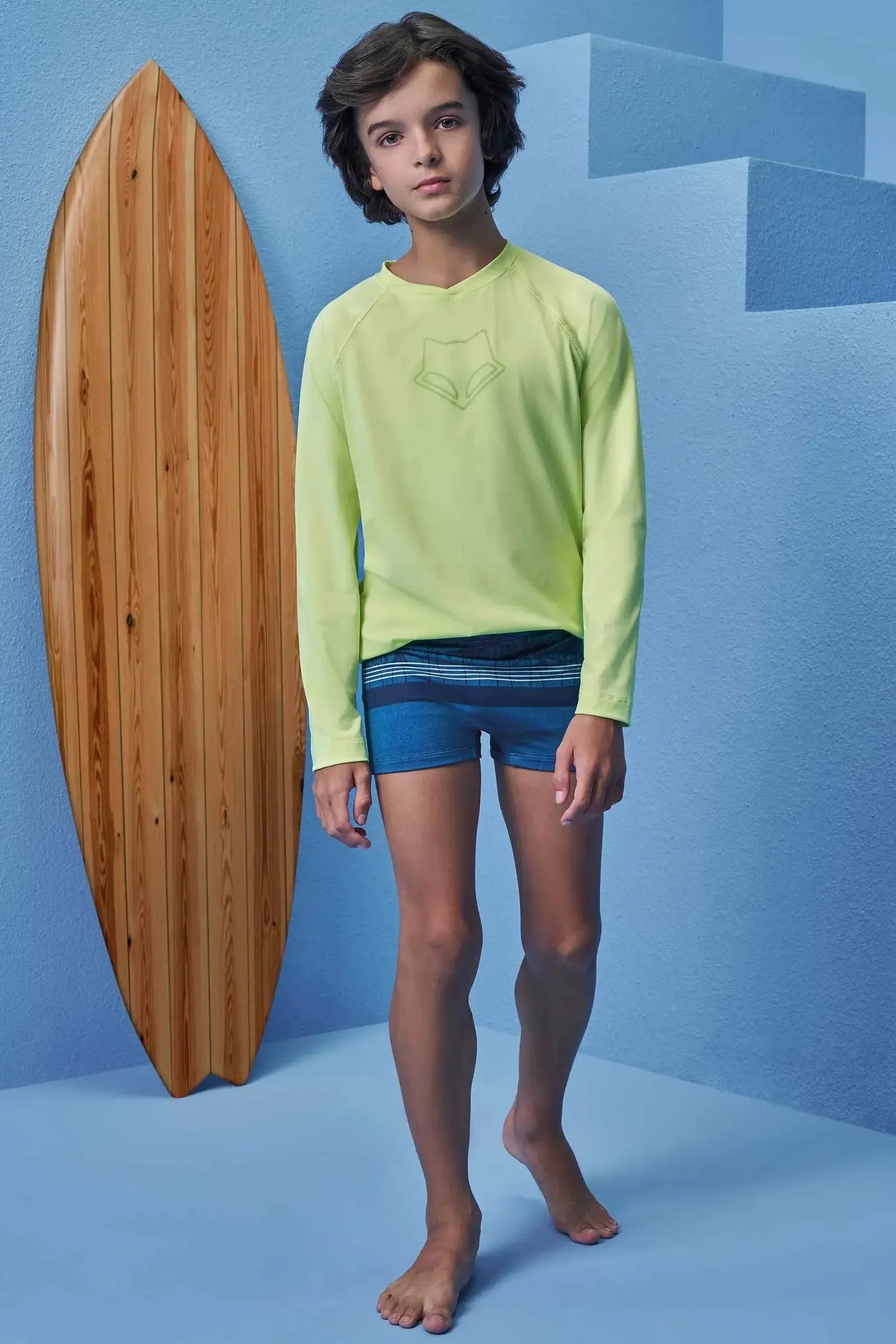 Sunga em Malha Uv Dry com Proteção UV50+ 99026 Johnny Fox Teen Menino