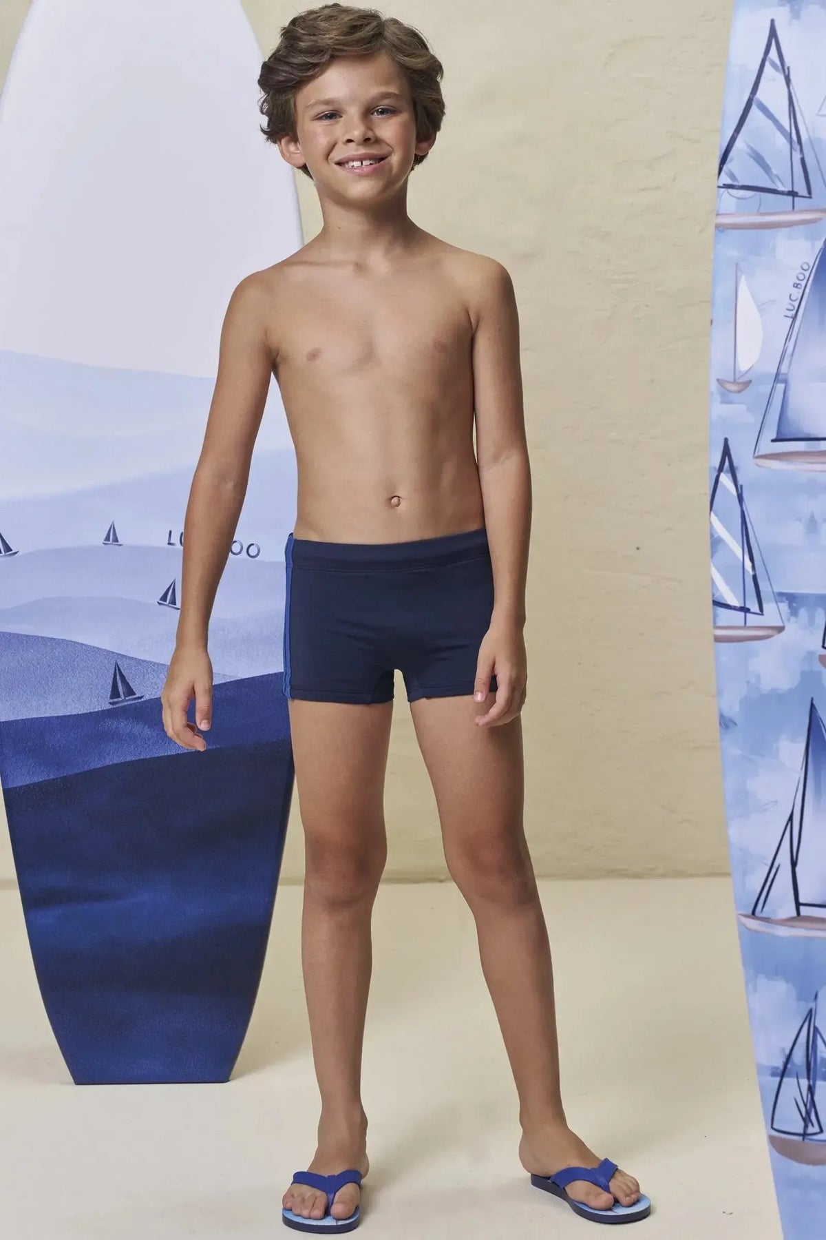 Sunga em Malha UV Dry com Proteção UV50+ 99585 LucBoo Infantil Menino