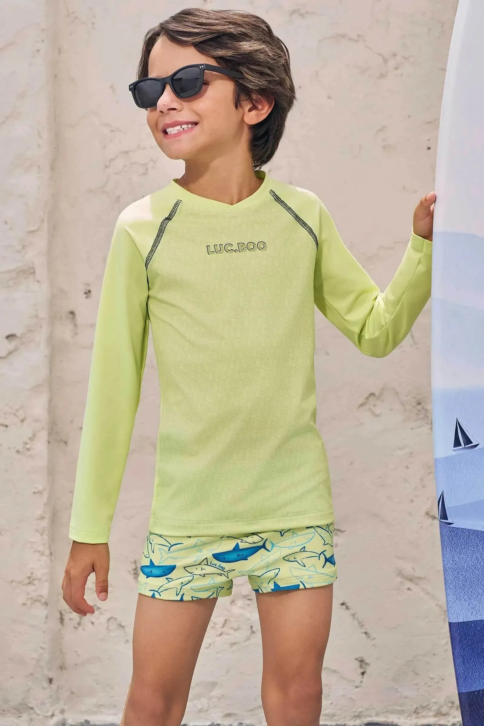 Sunga em Malha UV Dry com Proteção UV50+ 99590 LucBoo Infantil Menino