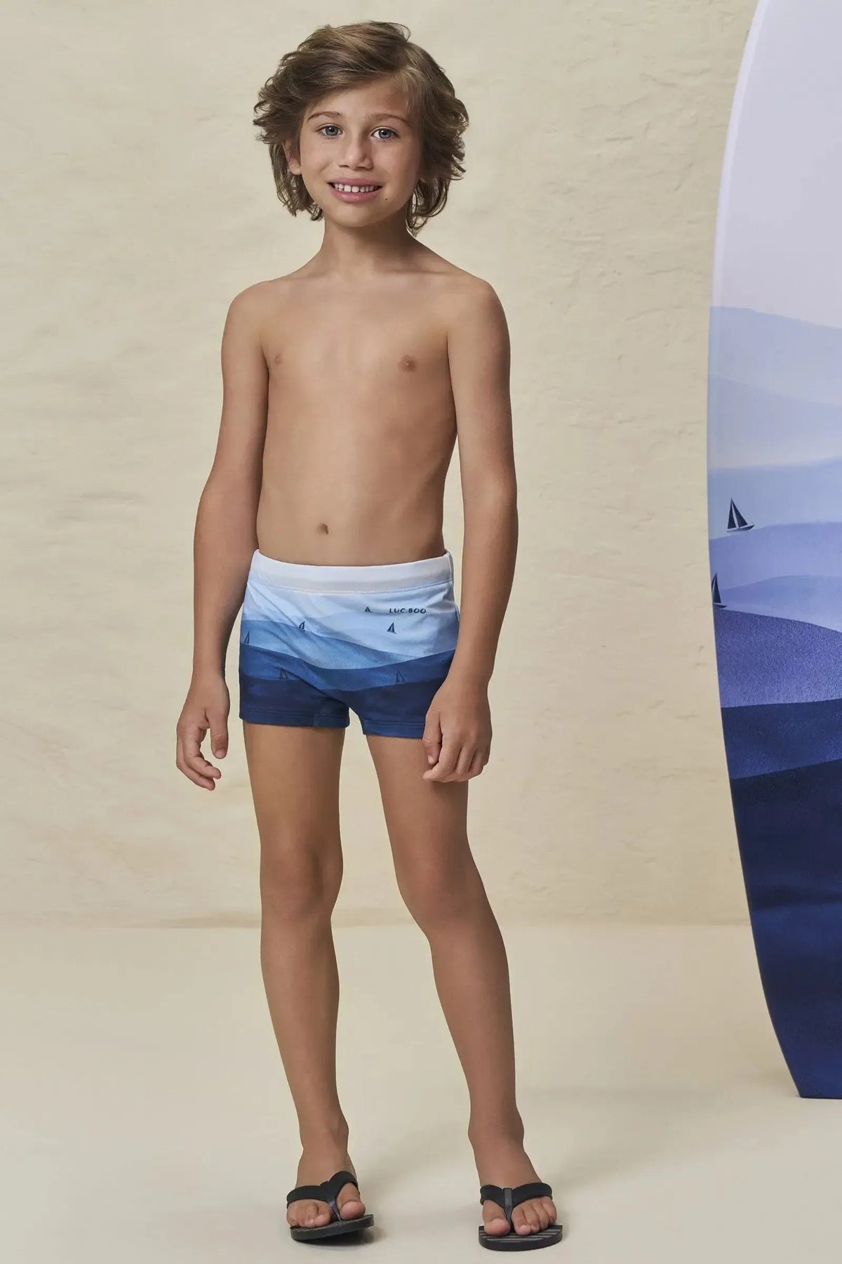 Sunga em Malha UV Dry com Proteção UV50+ 99590 LucBoo Infantil Menino