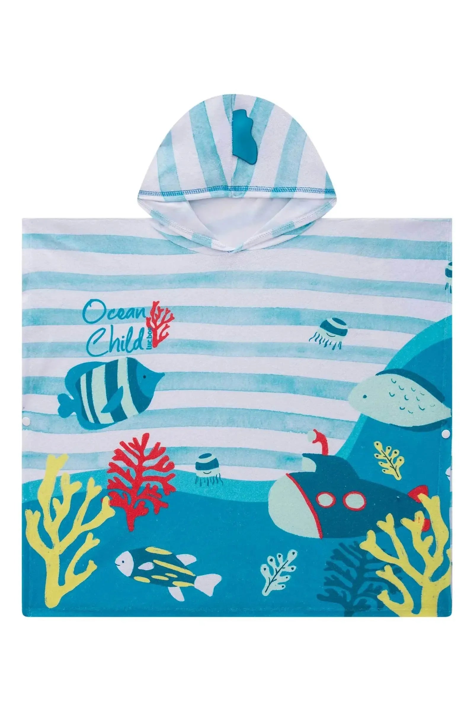 Toalha Poncho com Capuz em Plush Atoalhado 85560 LucBoo