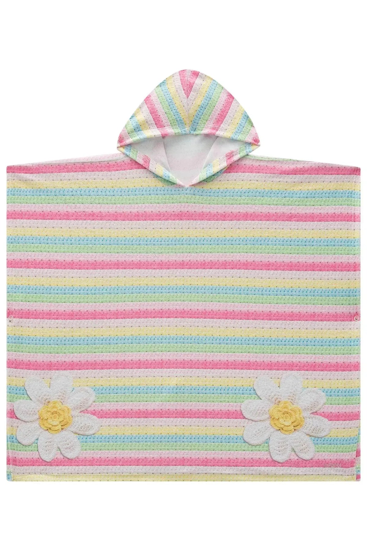 Toalha Poncho com Capuz em Plush Atoalhado 99172 Infanti Infantil Menina