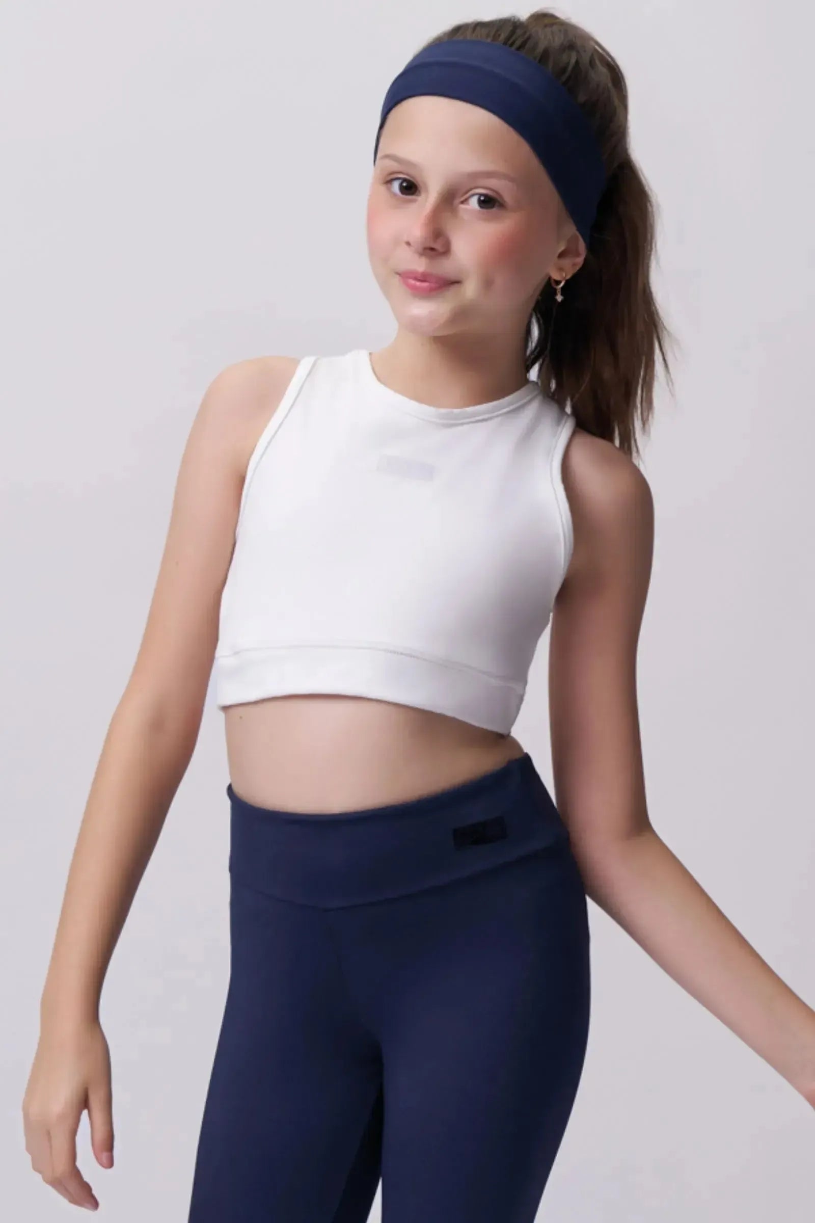 Top Cropped em Malha UV50 96288 Vic&Vicky Teen Menina