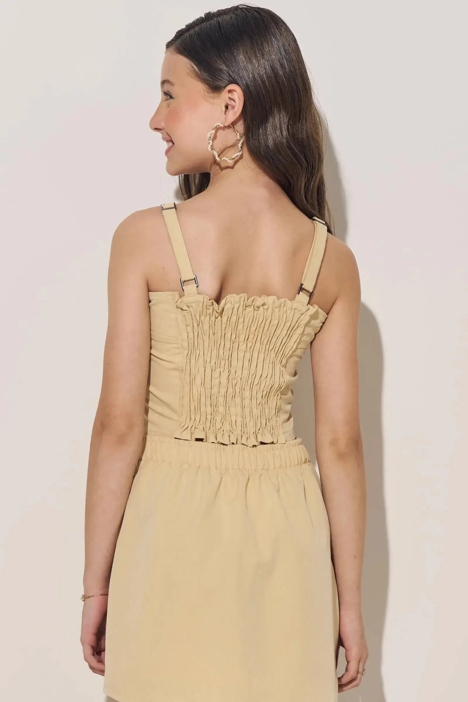 Top Cropped em Tecido Plano de Viscose 83136 Lilimoon Teen Menina