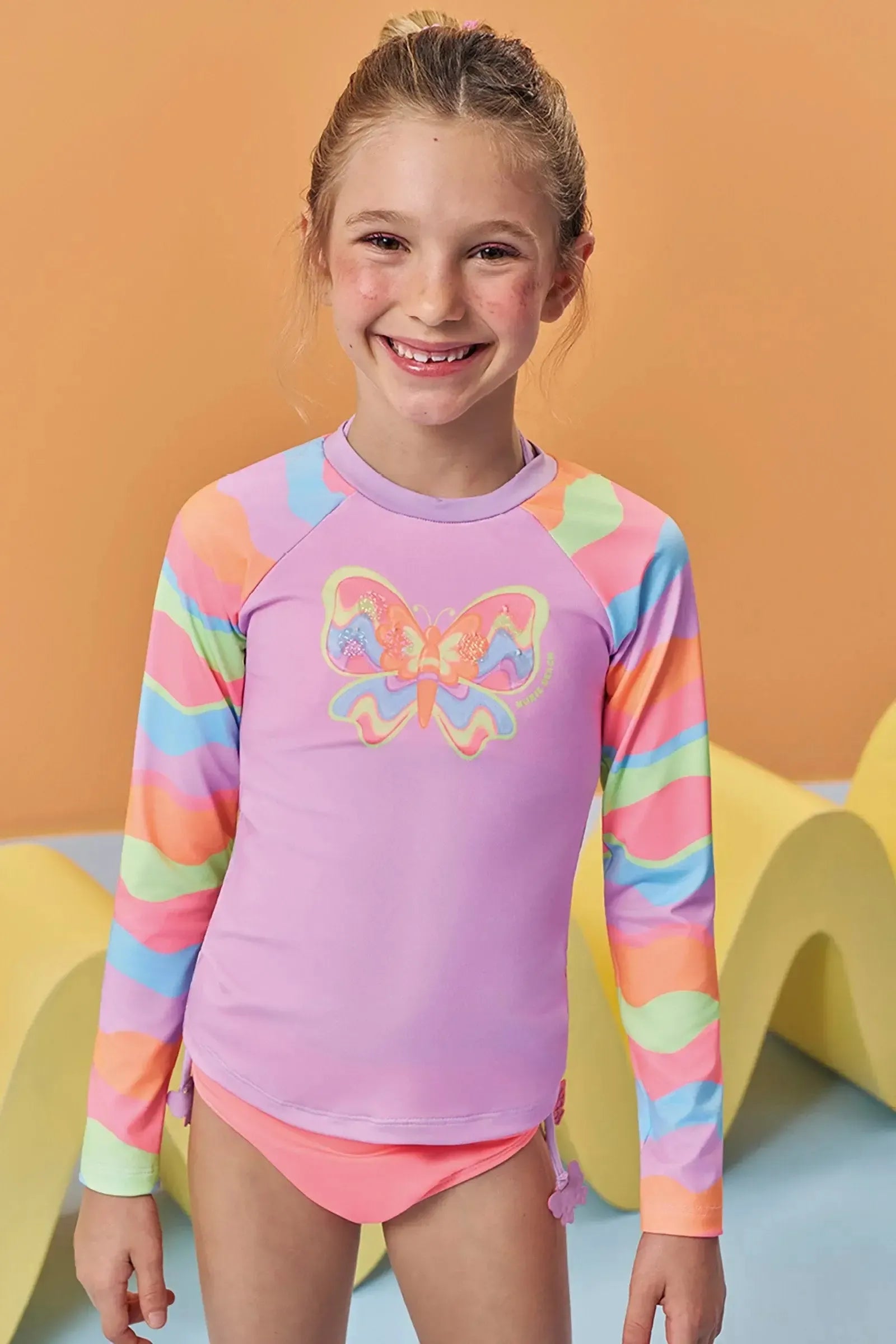 Trio de Biquíni e Blusa em Malha com Proteção UV50+ 96096 Kukiê Infantil Menina