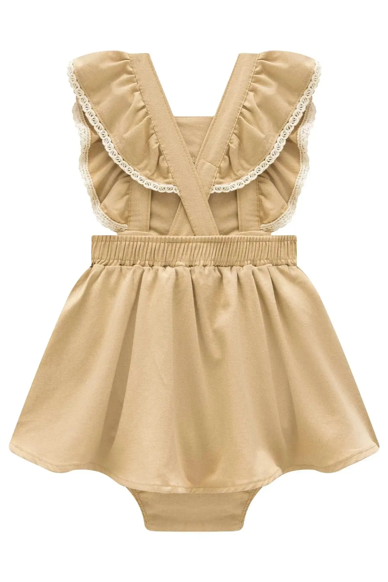 Vestbody em Linho com Elastano 96209 Infanti Bebê Menina