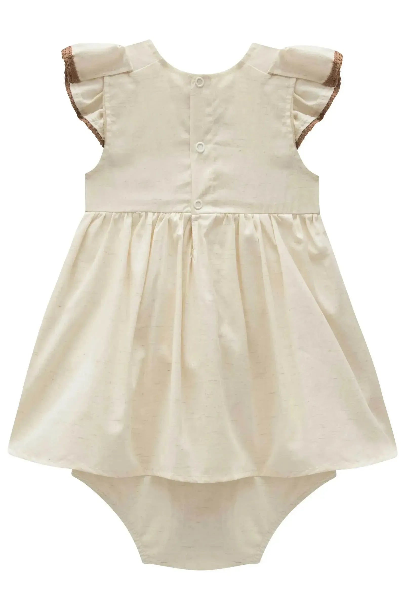 Vestbody em Linho Deluxe 98756 Kukiê Bebê Menina