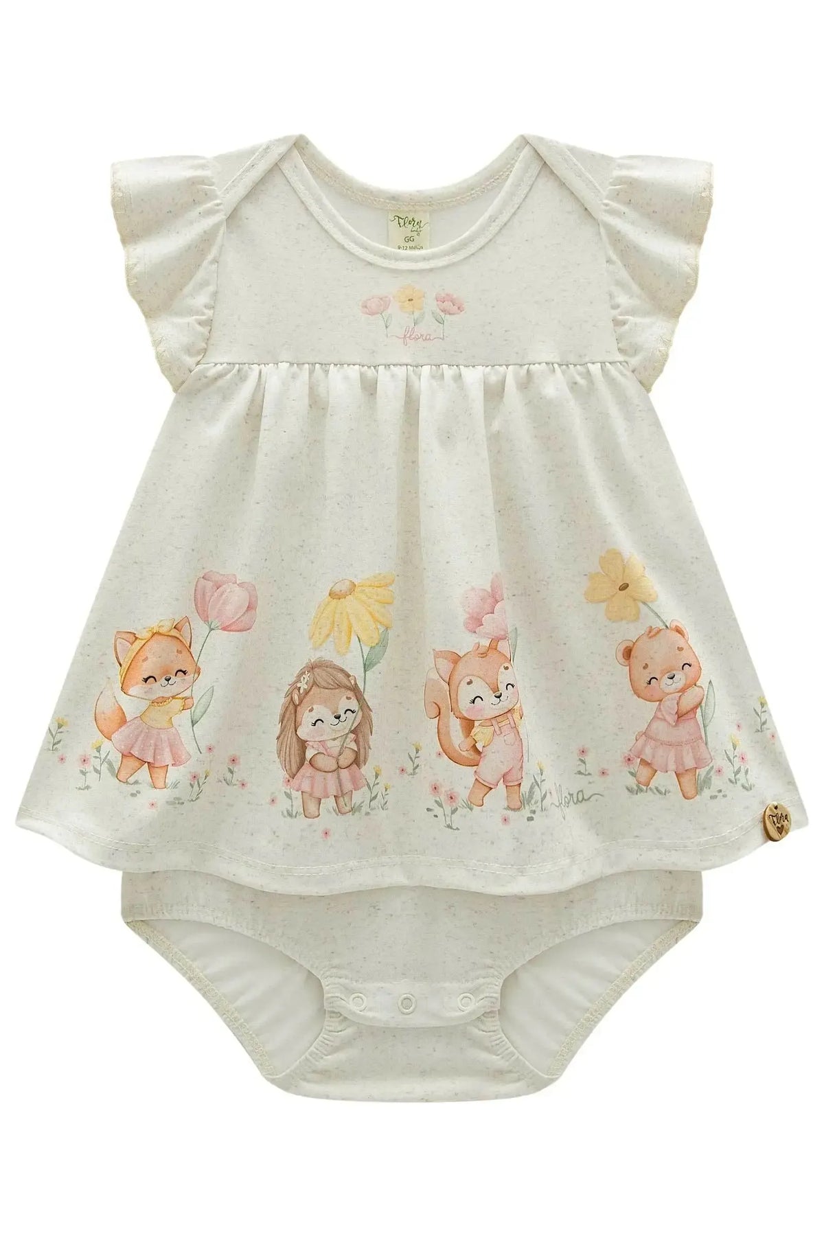 Vestbody em Malha Power Linho 98102 Infanti Bebê Menina