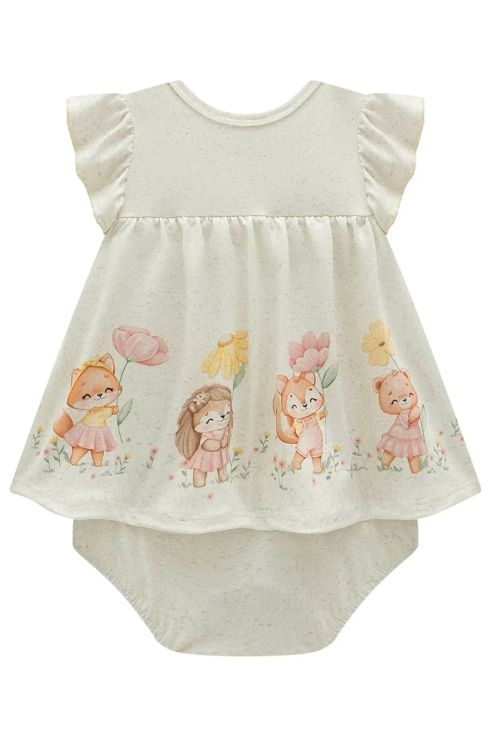 Vestbody em Malha Power Linho 98102 Infanti Bebê Menina