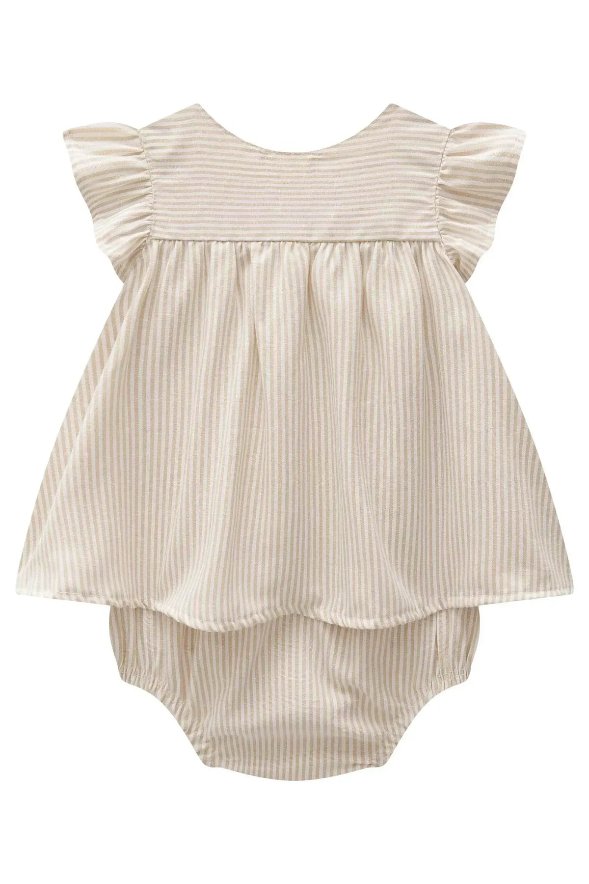 Vestbody em Tricoline Listrado 99584 Kukiê Bebê Menina