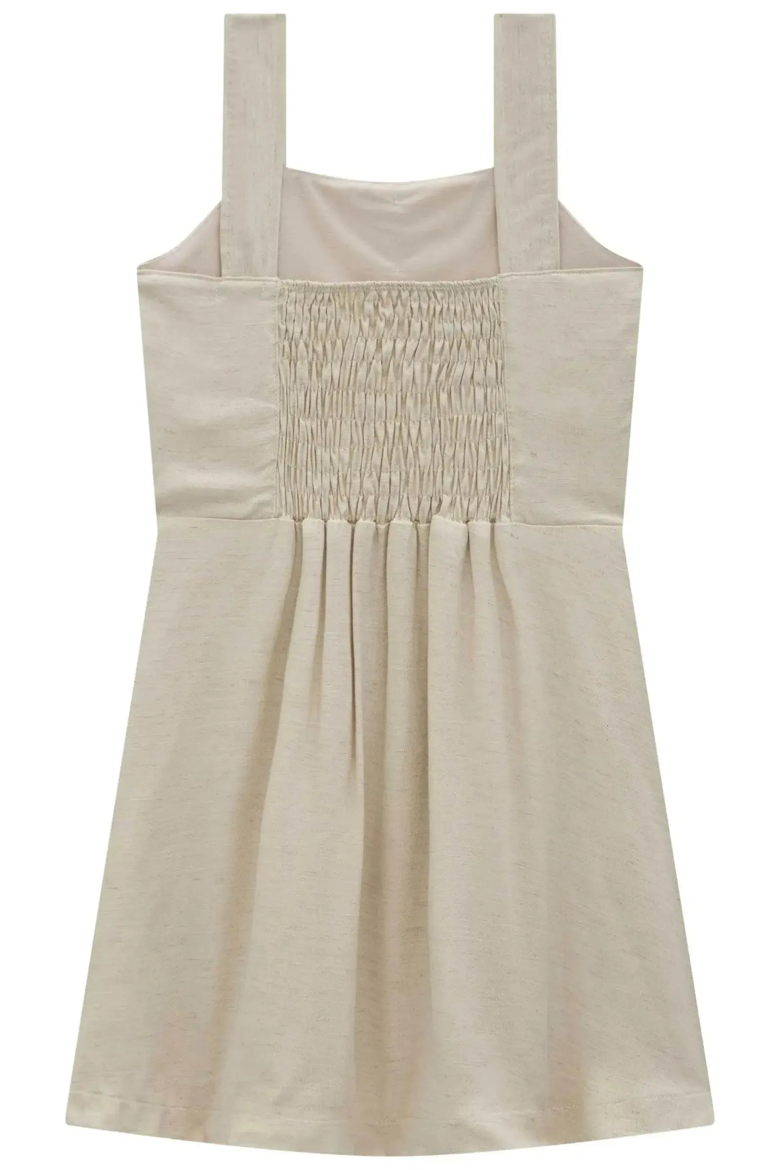 Vestido em Blend de Linho e Viscose 96293 Vic&Vicky Teen Menina
