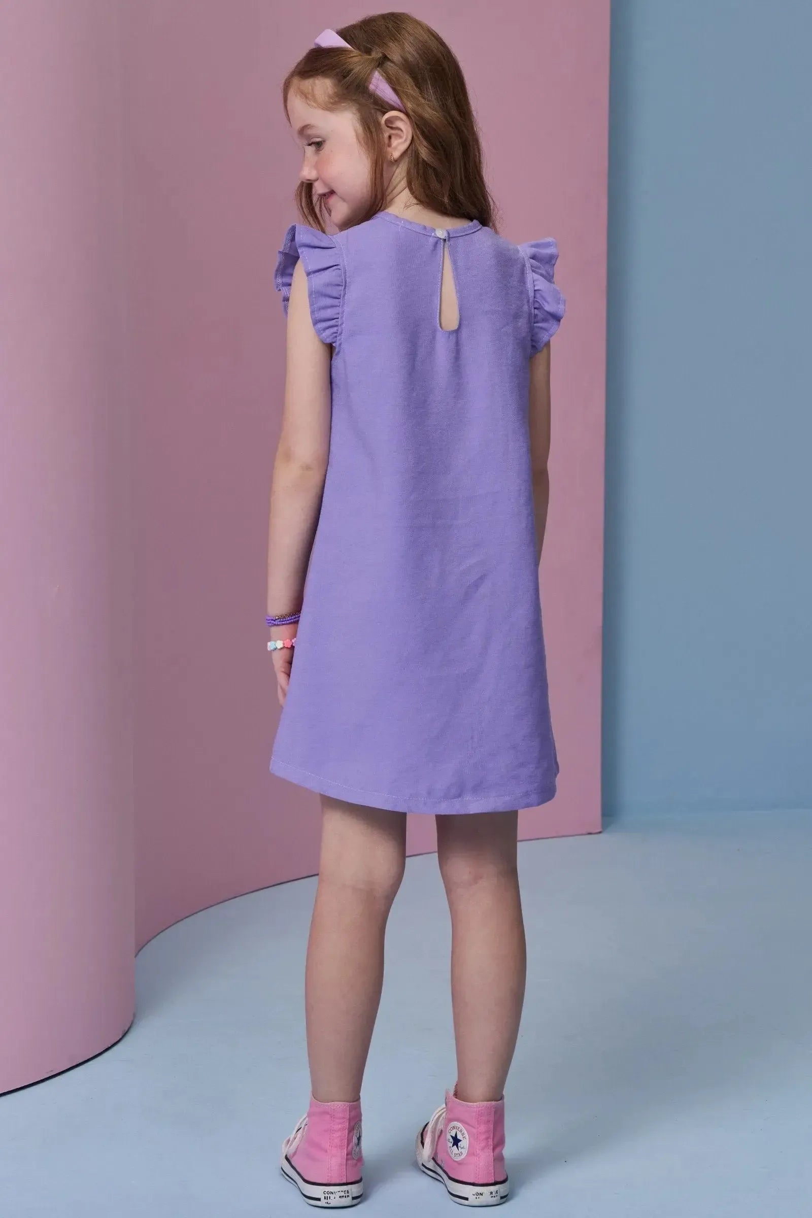 Vestido em Blend de Viscose 93214 Infanti Infantil Menina