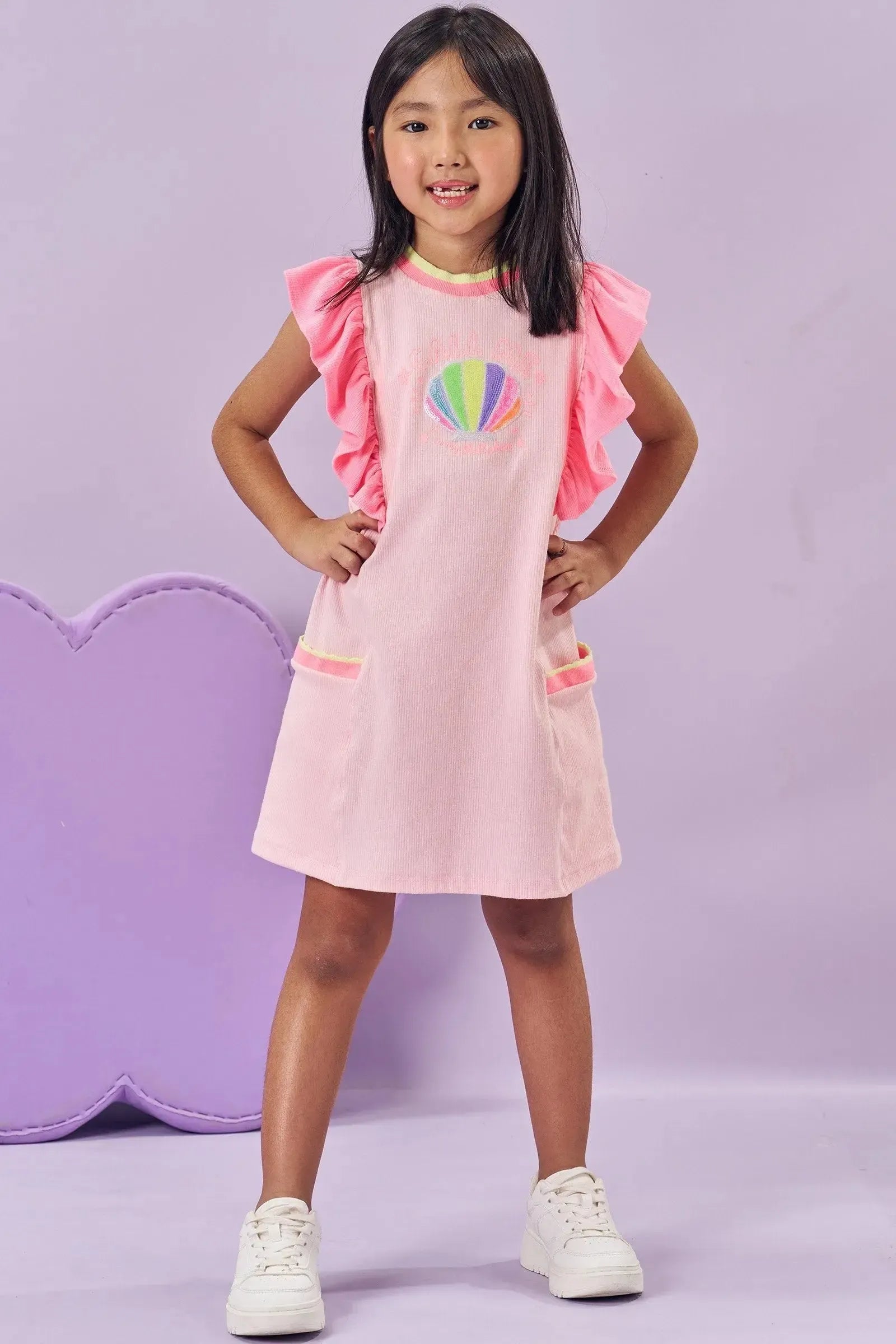 Vestido em Canelado Liz 84573 Kukiê Infantil Menina