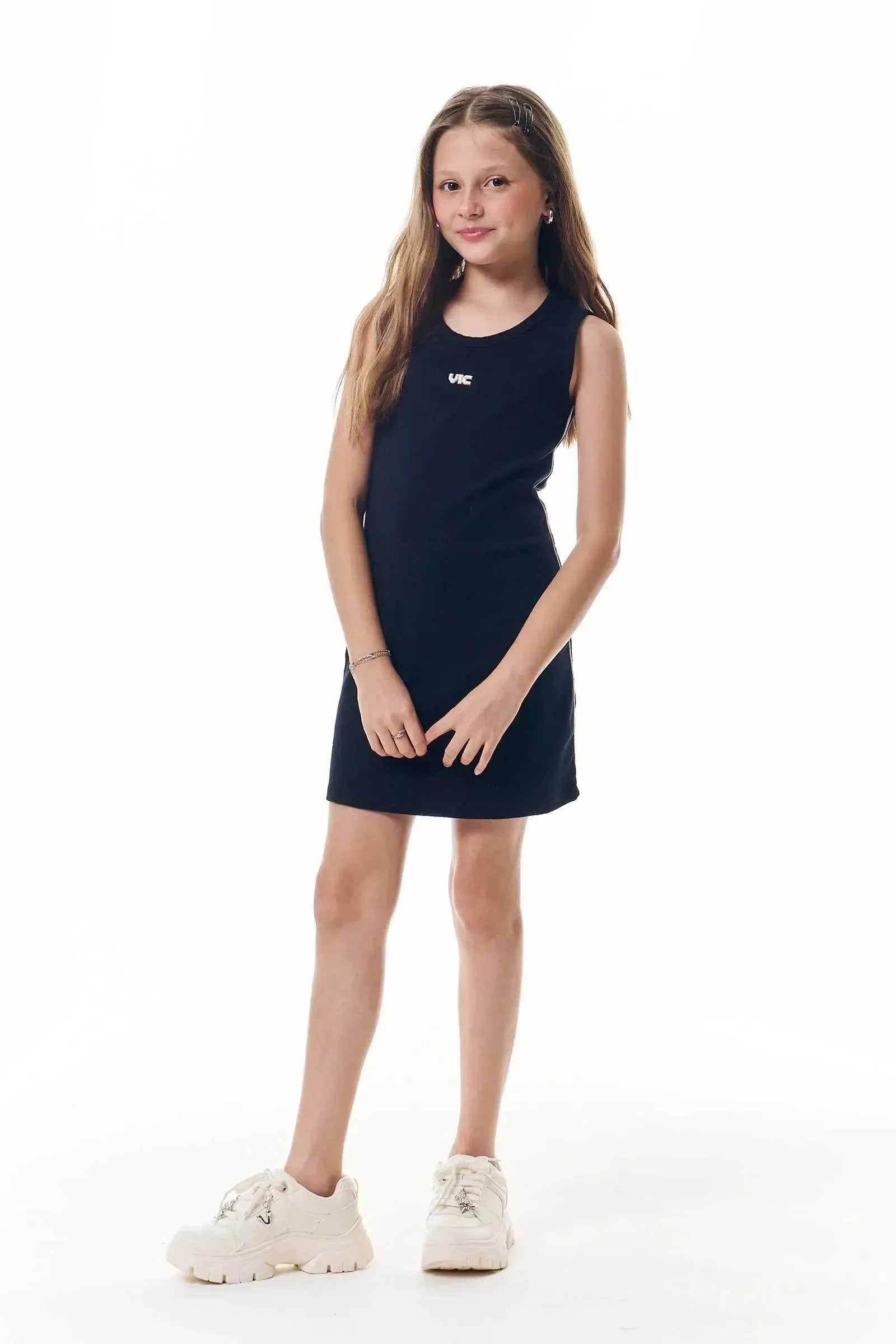 Vestido em Canelado Liz 95585 Vic&Vicky Teen Menina