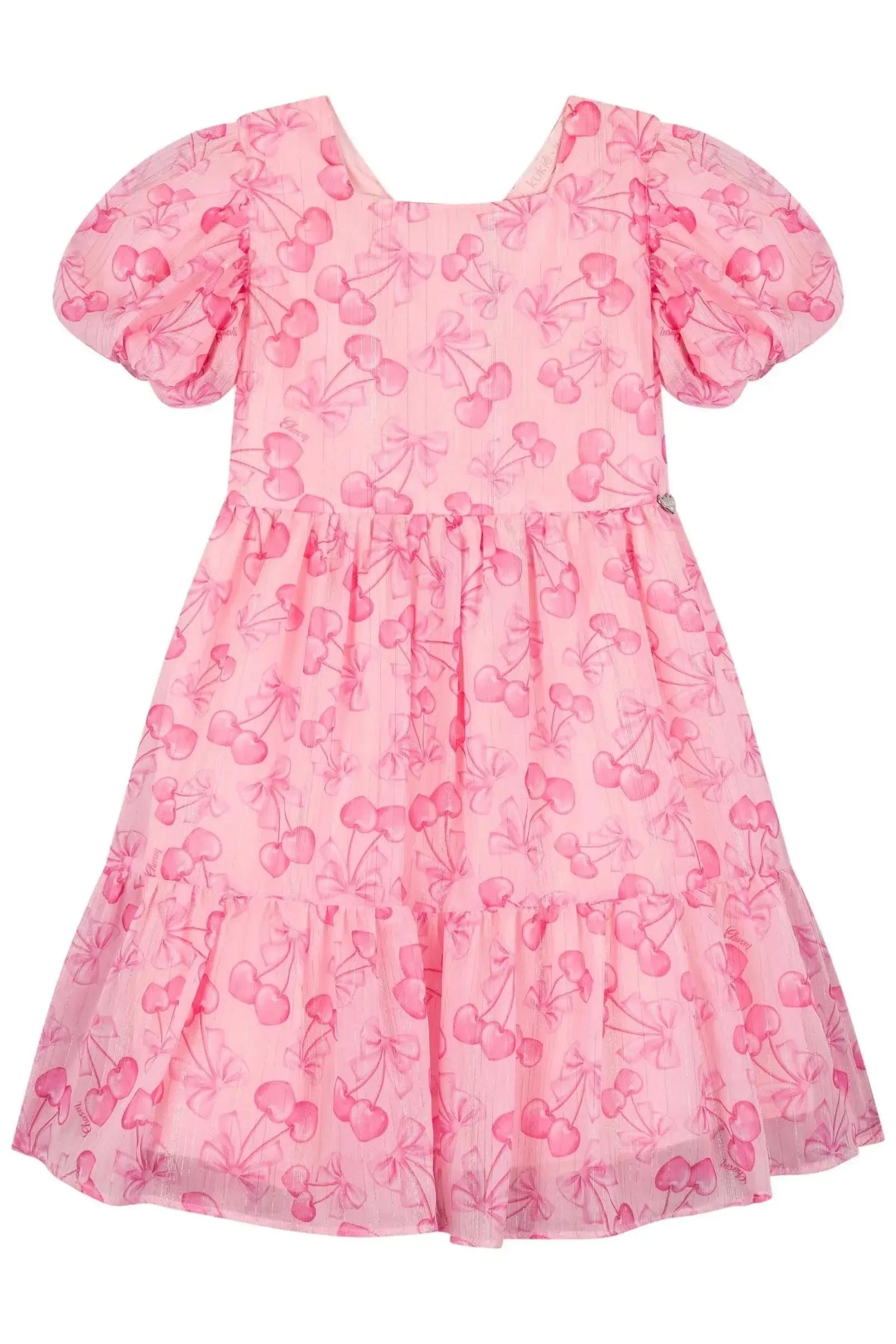 Vestido em Chiffon Brilho 83729 Kukiê Infantil Menina
