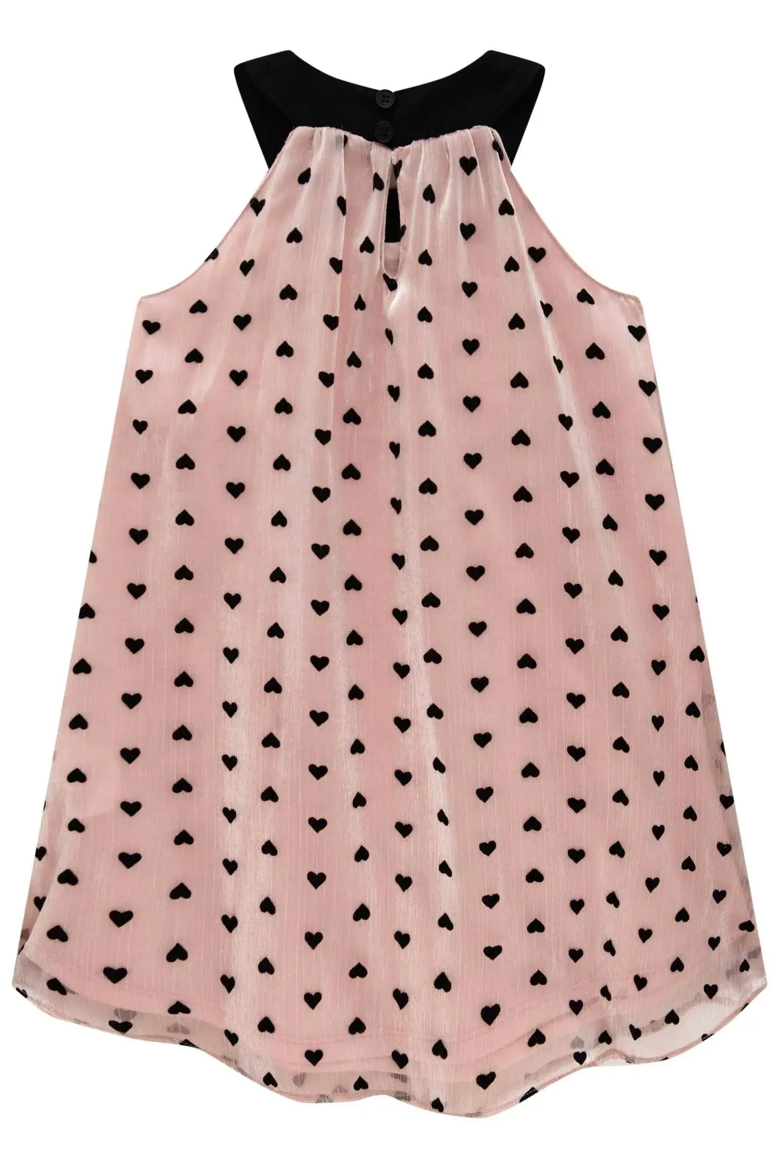 Vestido em Chiffon de Organza Corações 85554 Infanti Infantil Menina