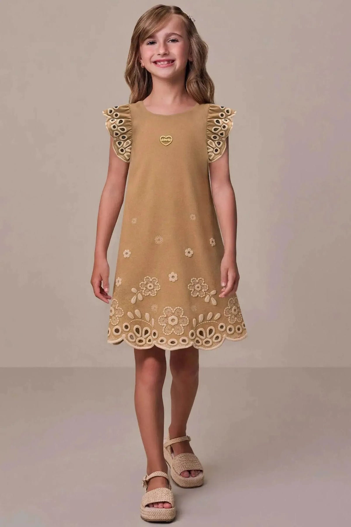 Vestido em Cotton 21720 Infanti Infantil Menina