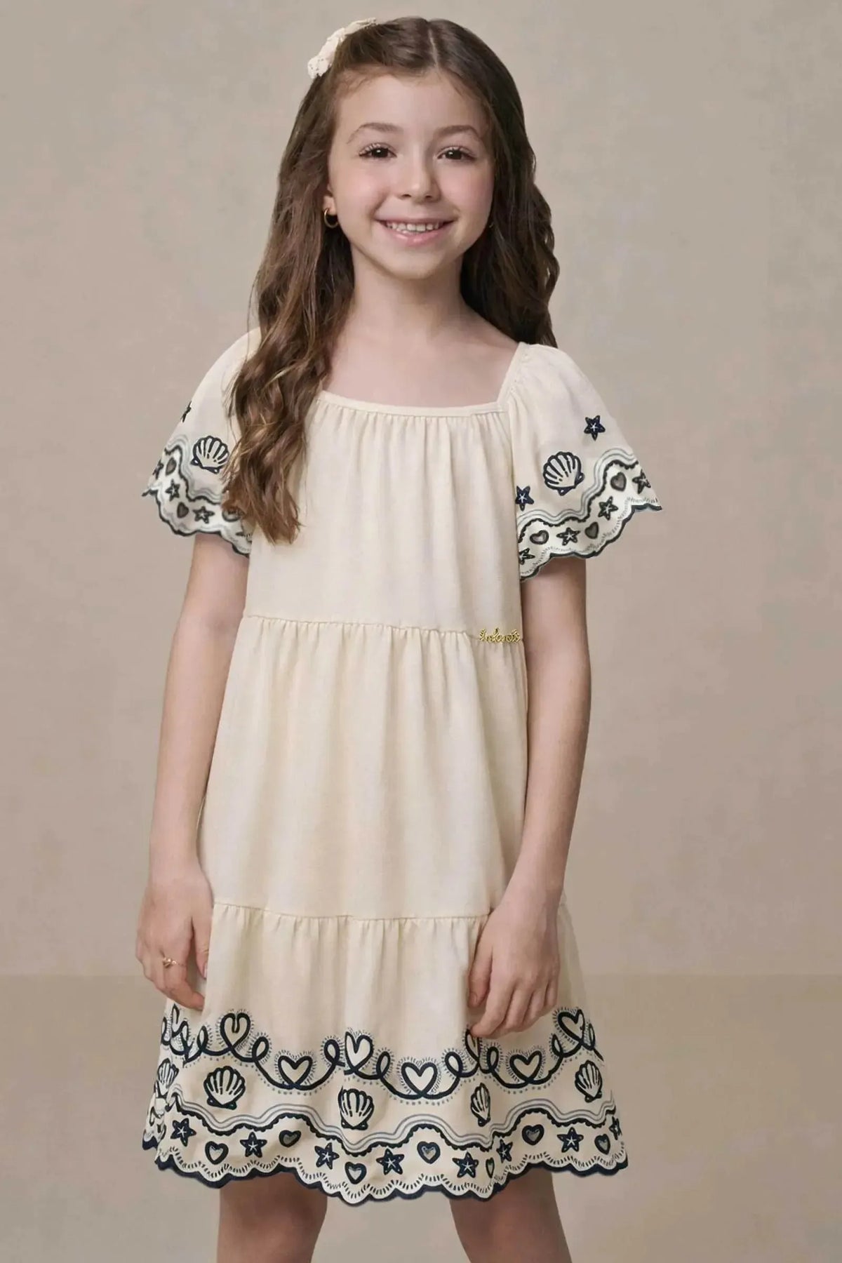 Vestido em Cotton 21729 Infanti Infantil Menina