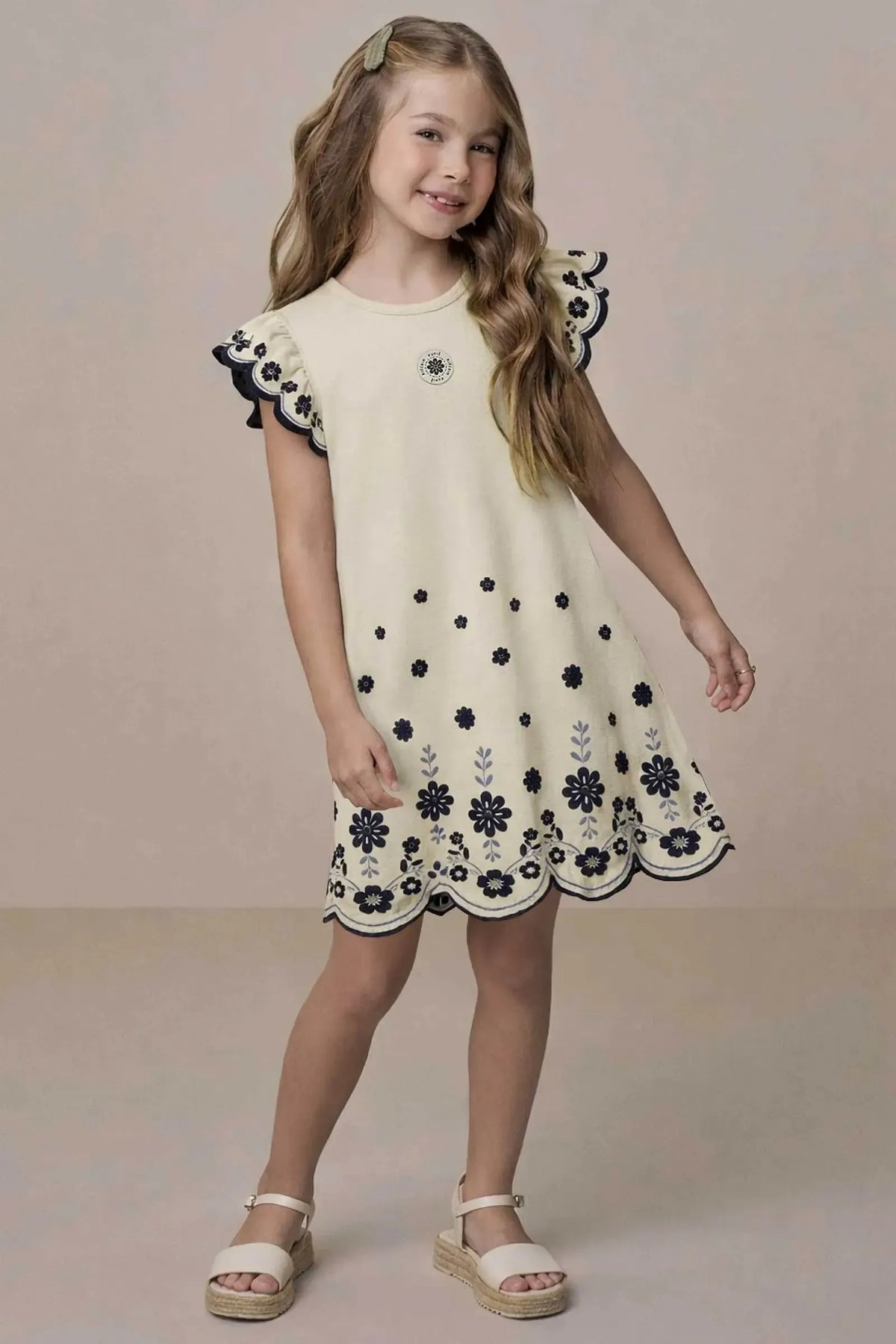 Vestido em Cotton 21815 Kukiê Infantil Menina