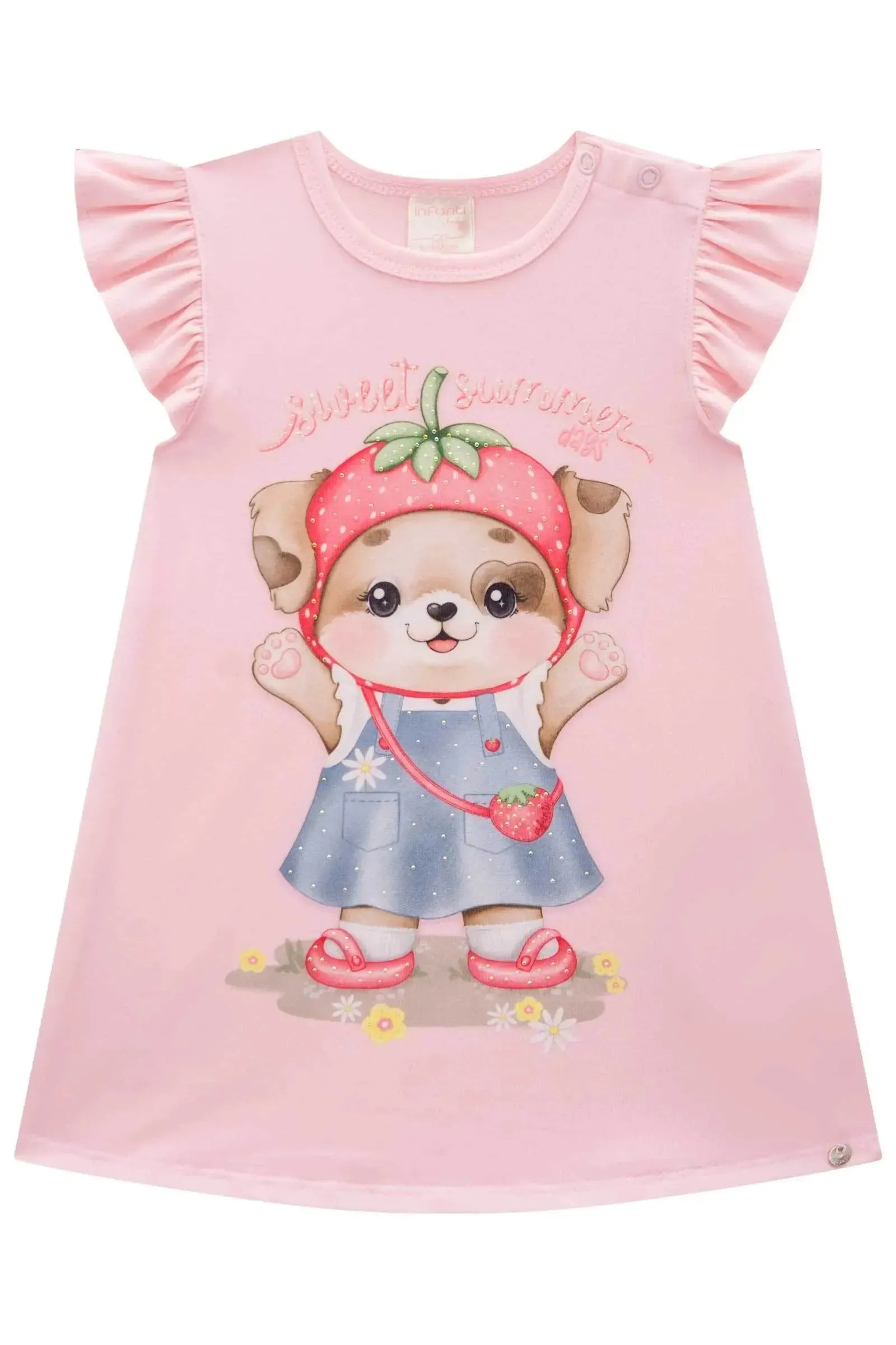 Vestido em Cotton 83427 Infanti Bebê Menina