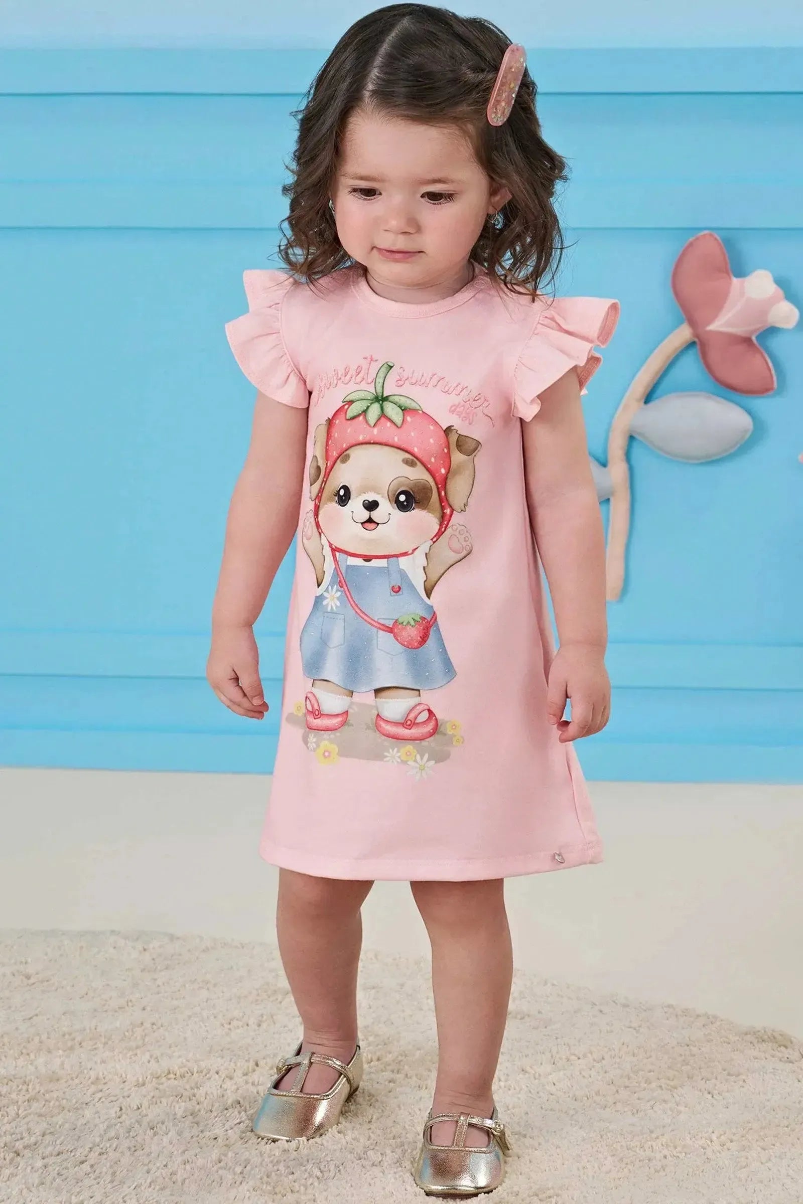Vestido em Cotton 83427 Infanti Bebê Menina