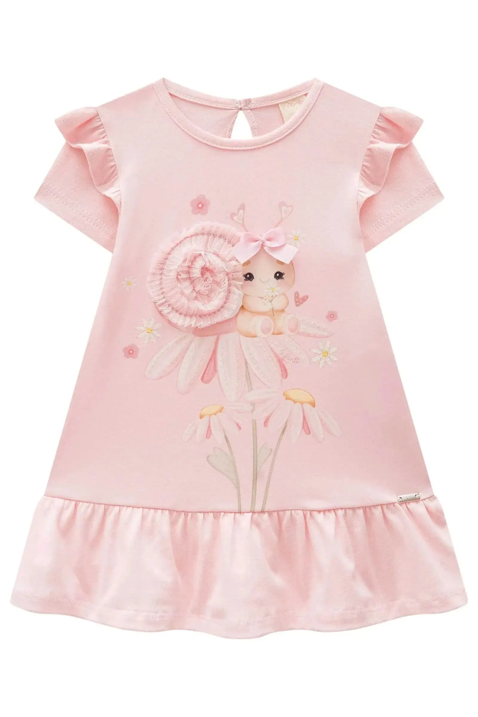Vestido em Cotton 83590 Infanti Bebê Menina