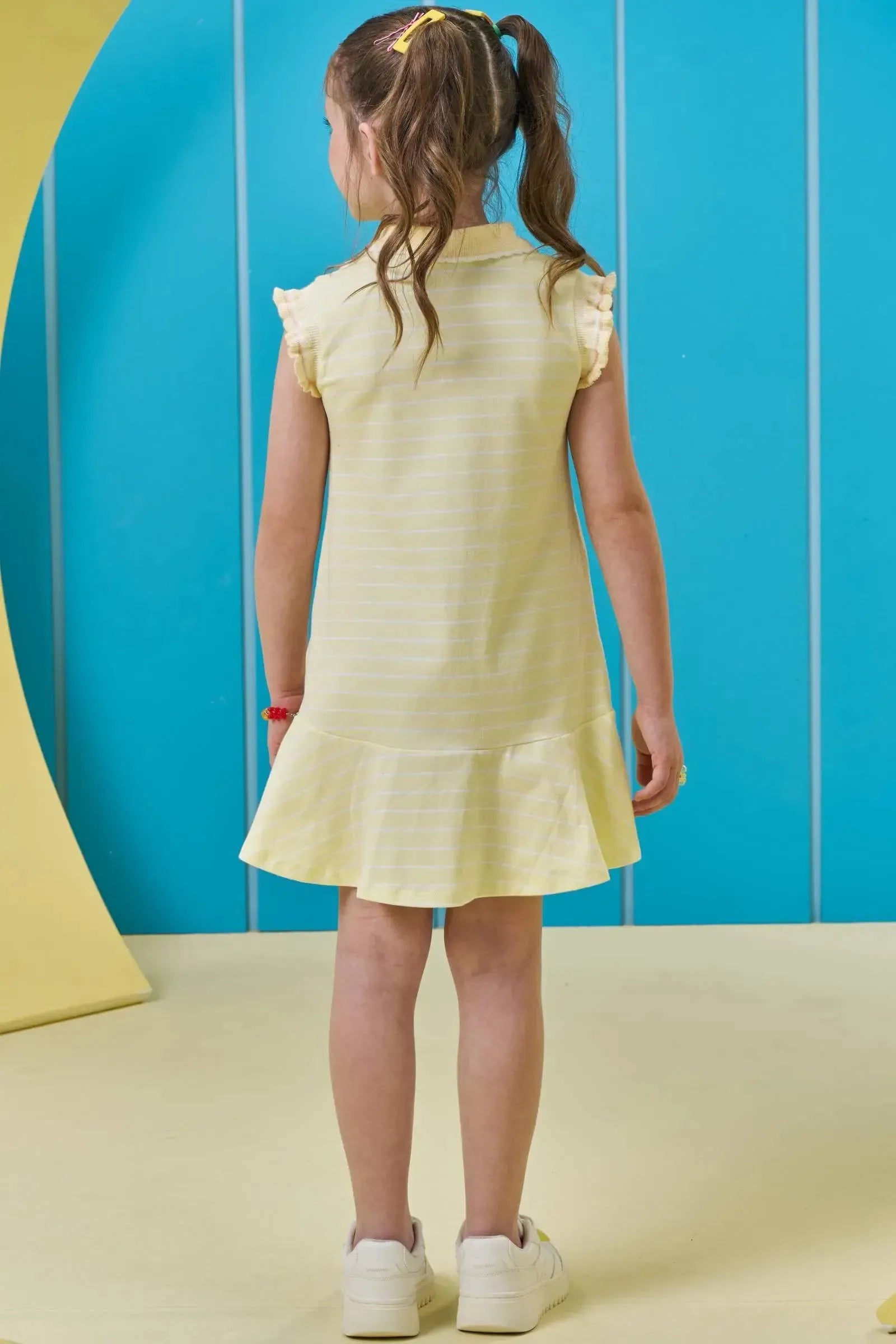 Vestido em Cotton Fio Tinto 95340 Kukiê Infantil Menina