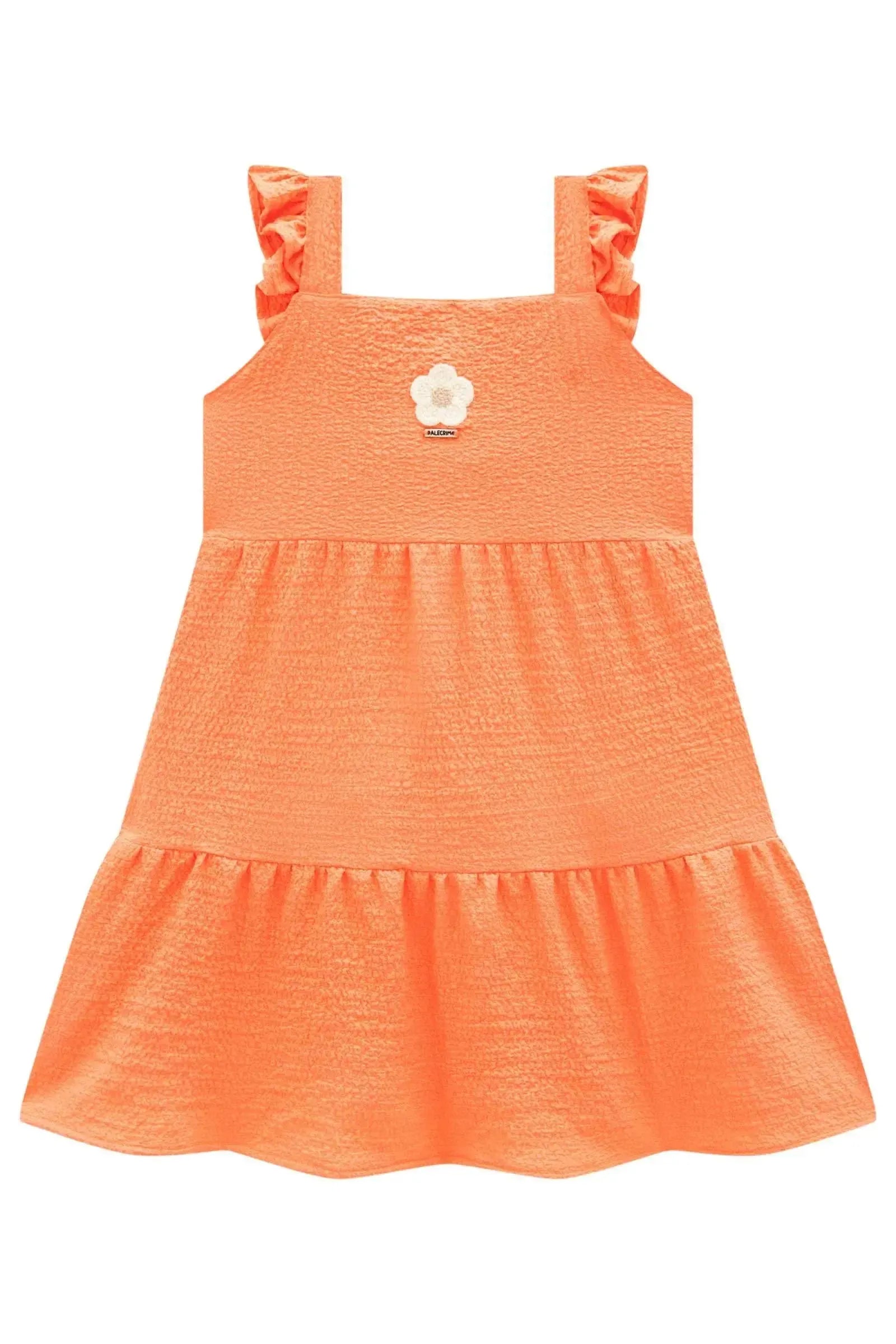 Vestido em Crepe Textura 98963 Kukiê Infantil Menina