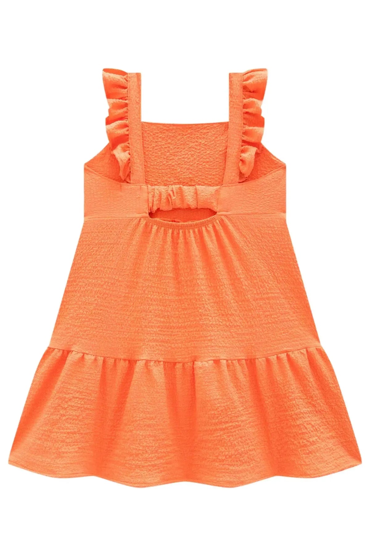 Vestido em Crepe Textura 98963 Kukiê Infantil Menina