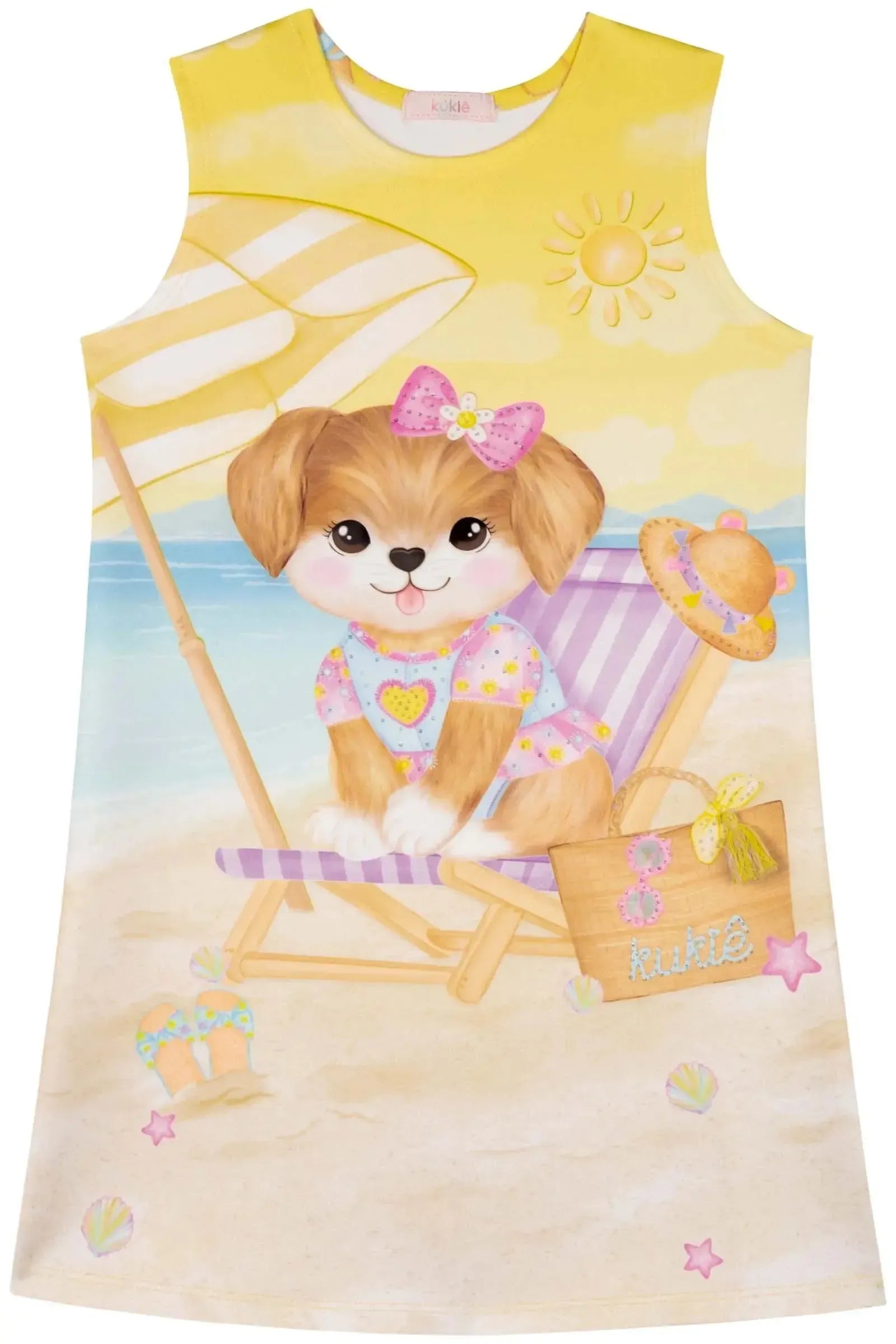 Vestido em Fly Tech 83221 Kukiê Infantil Menina